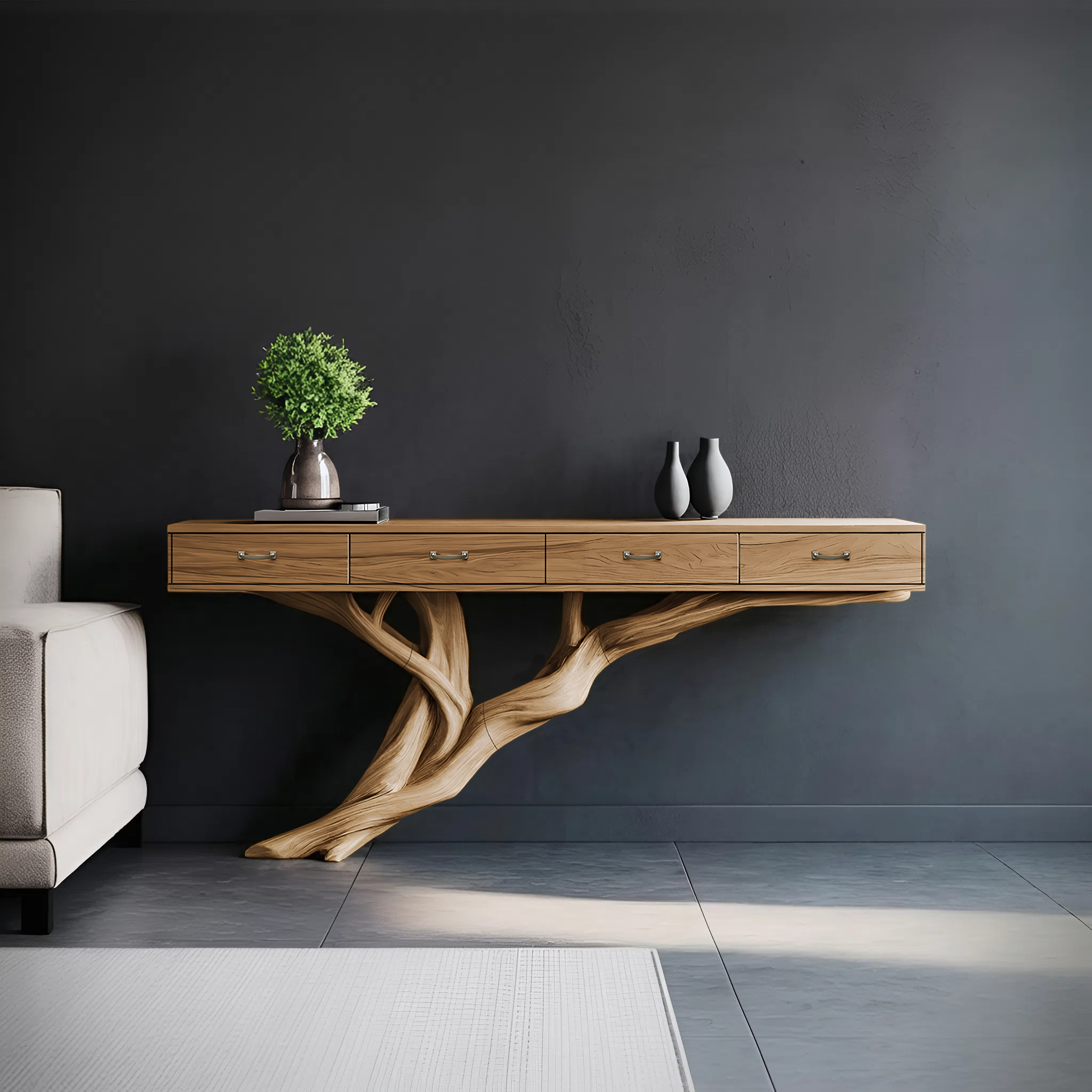 Mid Century Wooden Console Table For Living Room Contemporary Accent SILDTTNCS026