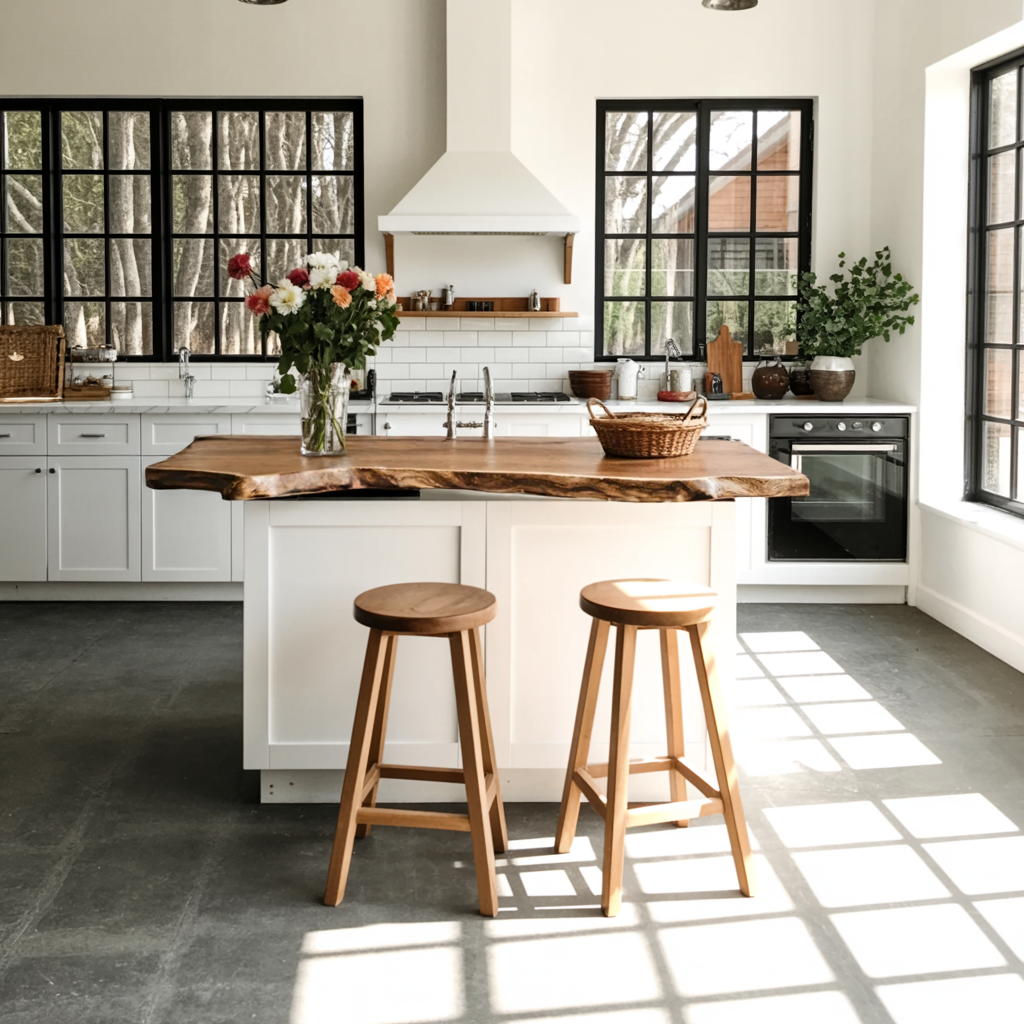 Farmhouse Live Edge Tabletop For Dining Room Decor SILDTTNKCT010
