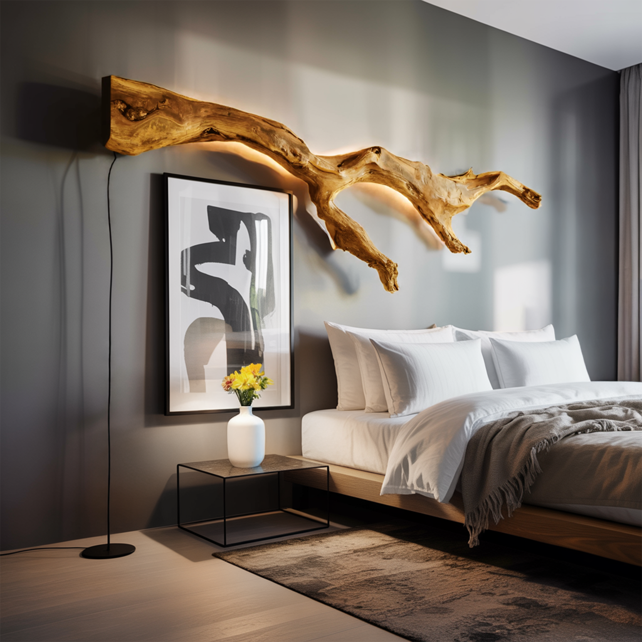 Modern Organic Wall Light Branch For Bedroom SITHTTLAM029