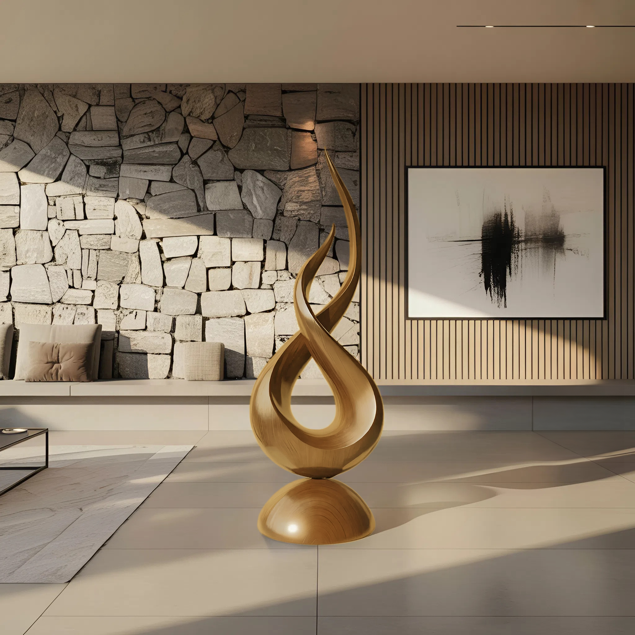 Farmhouse Abstract Sculpture For Garden Outdoor Accent SILDTTRAS019