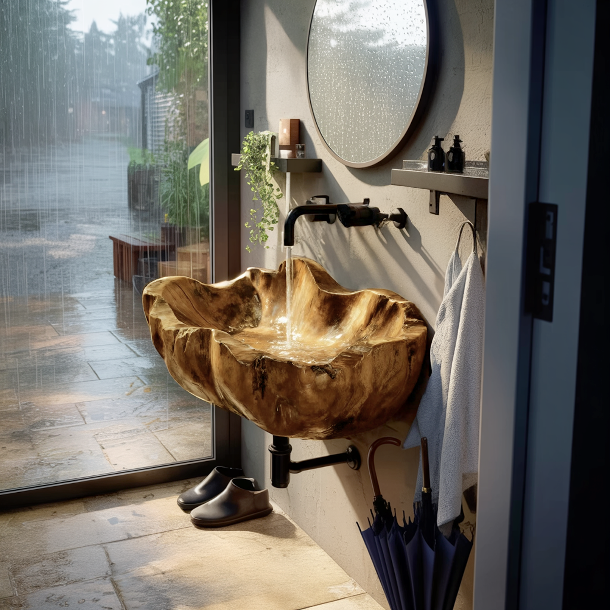 Modern Solid Wood Wash Basin For Luxury Bedroom Furniture Decor SILDTTRVS033