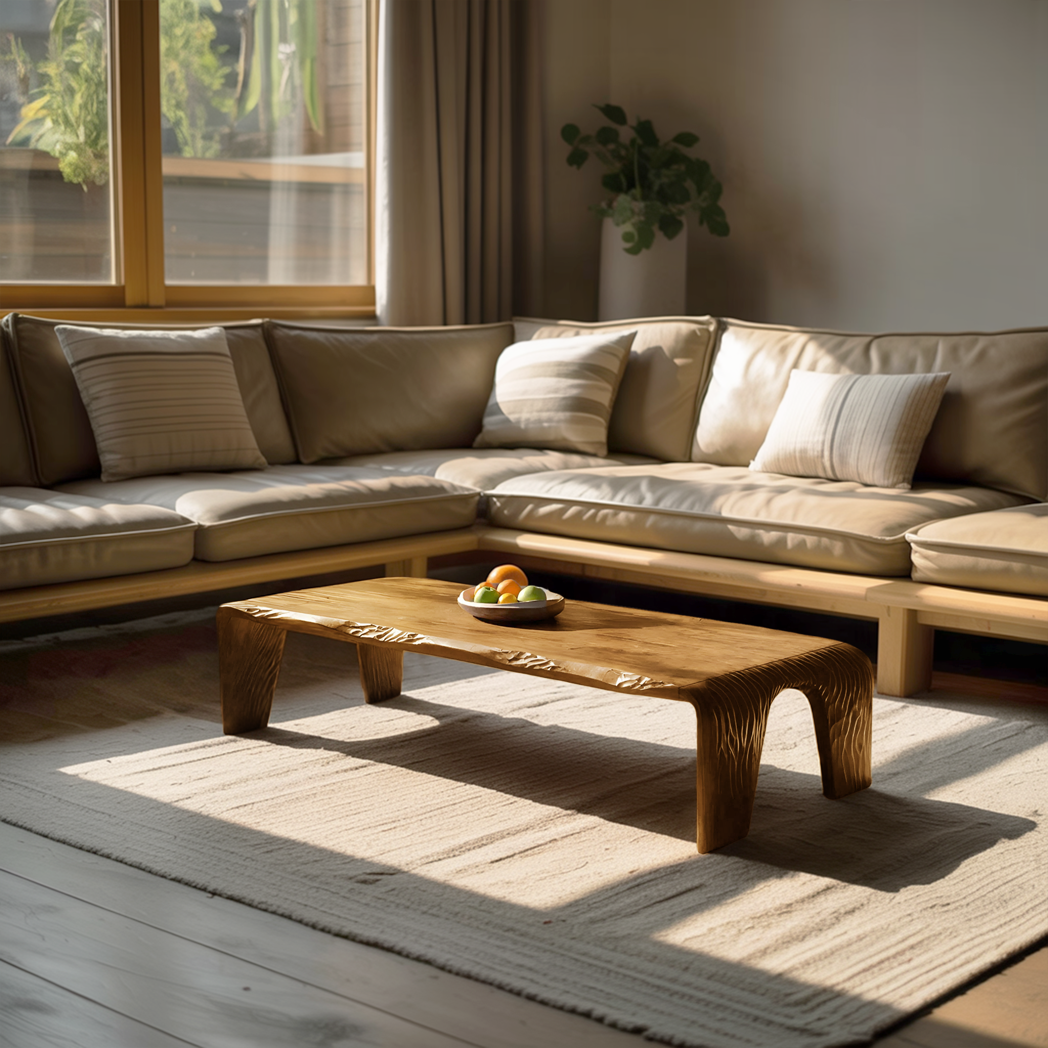 Farmhouse Handcrafted Live Edge Table For Living Room Decor SILDTTRCF096