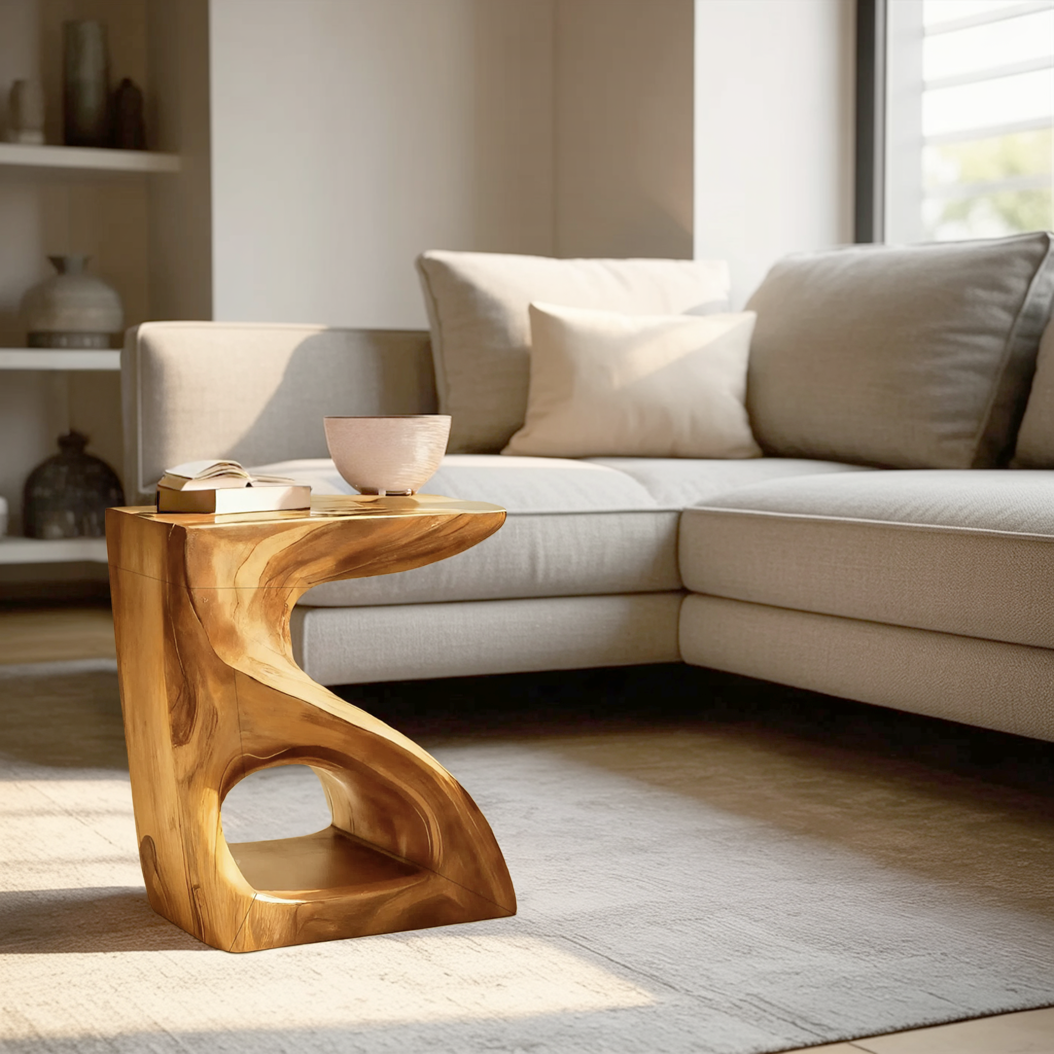 Modern Sculptural Side Table For Home Decor RTTHTTSTA032