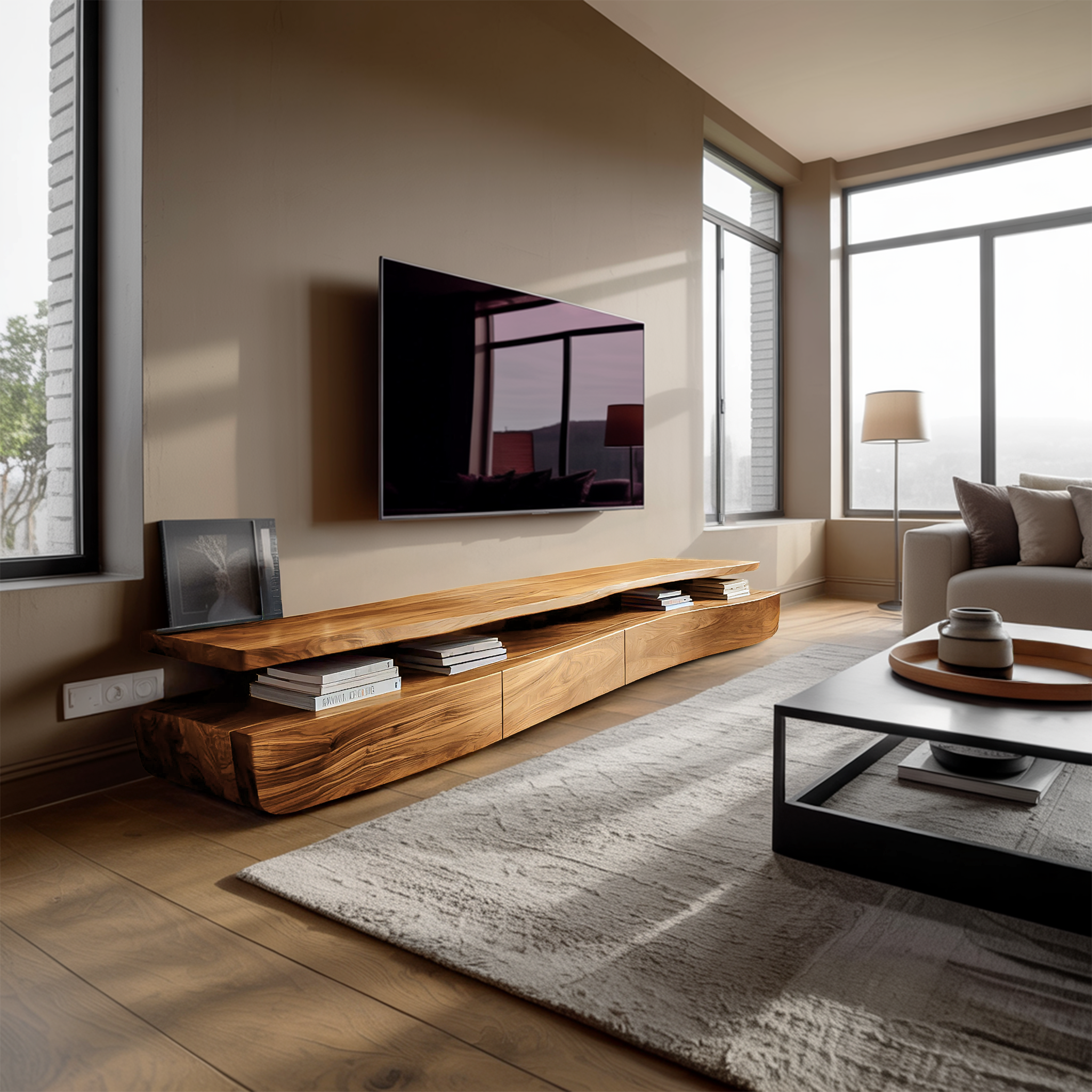 Contemporary TV Cabinet Functional Storage Drawers For Home RTTHTTTVC064