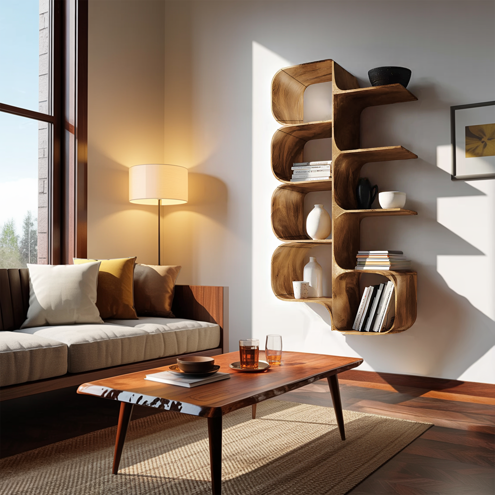 Minimalist Wooden Kitchen Display Shelf For Pantry Organizer SILDTTRWMS031