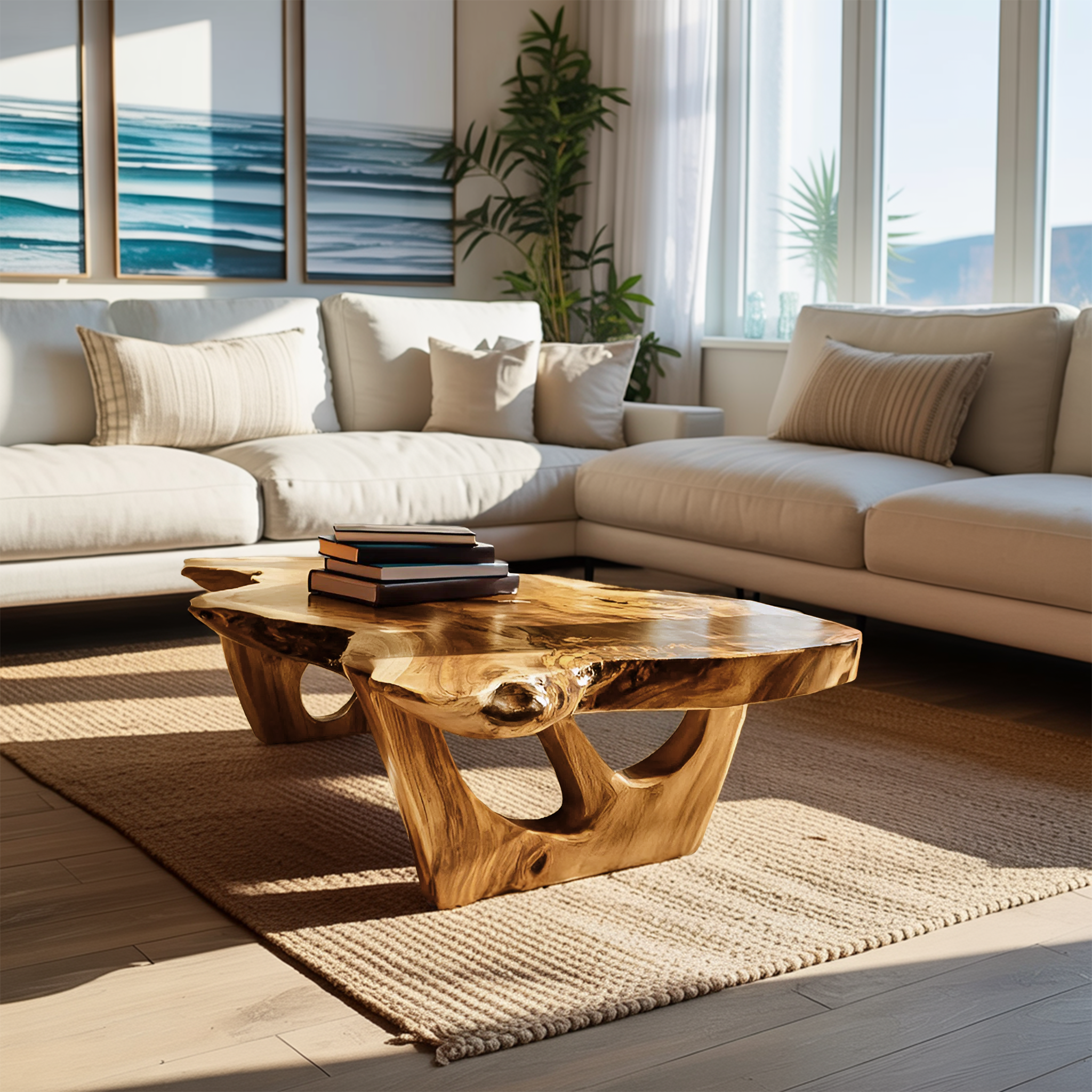 Contemporary Sculptural Coffee Table For Modern Living Room RTTHTTCF028