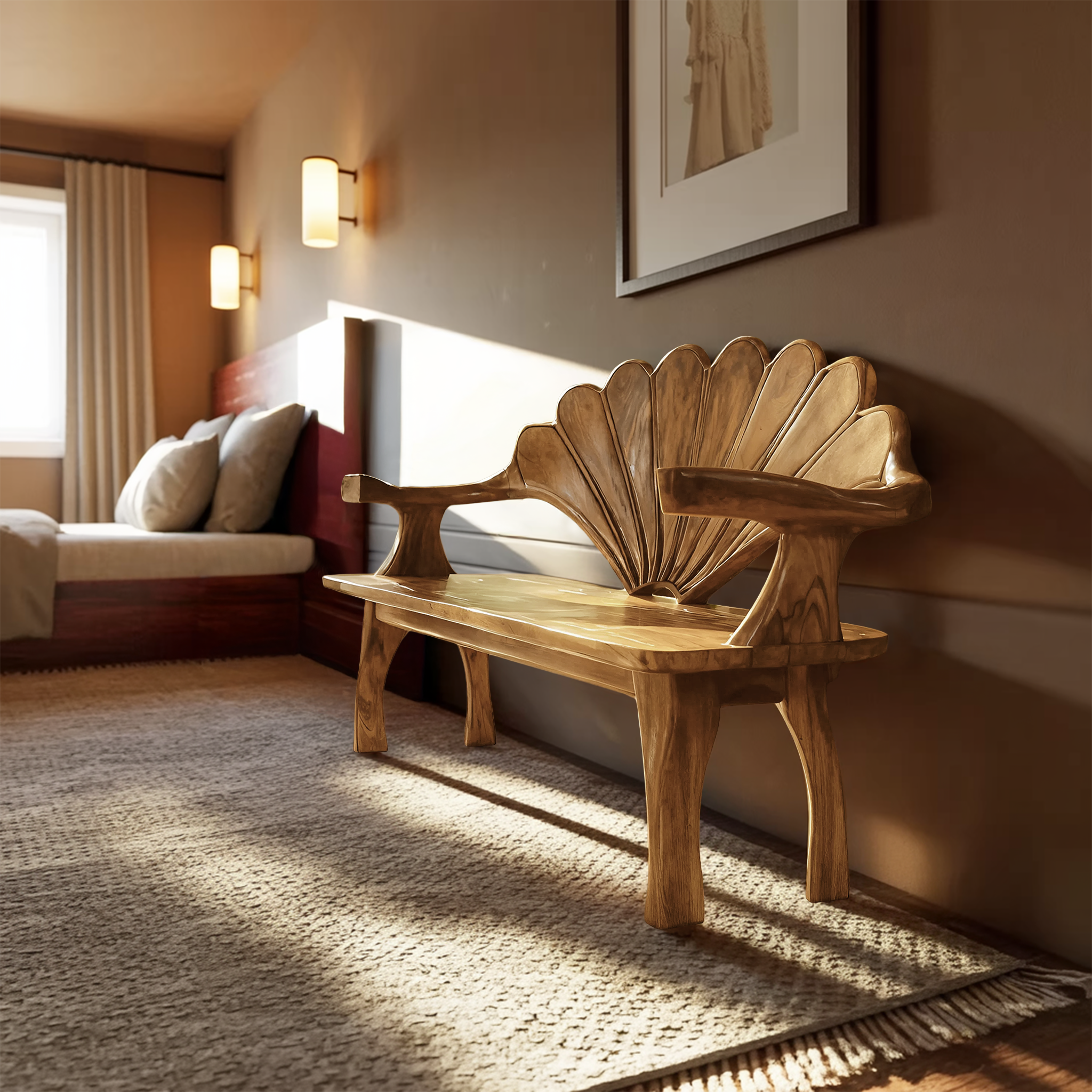 Live Edge Wooden Bench For Entryway Interior Styling SILDTTRBEN035
