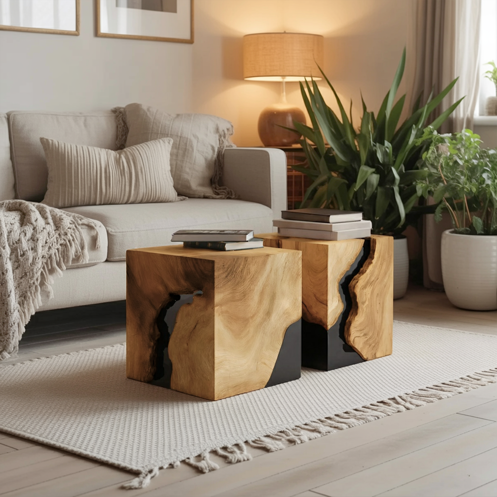 Modern Solid Wood Square Coffee Table For Home Style SILDTTNCF035