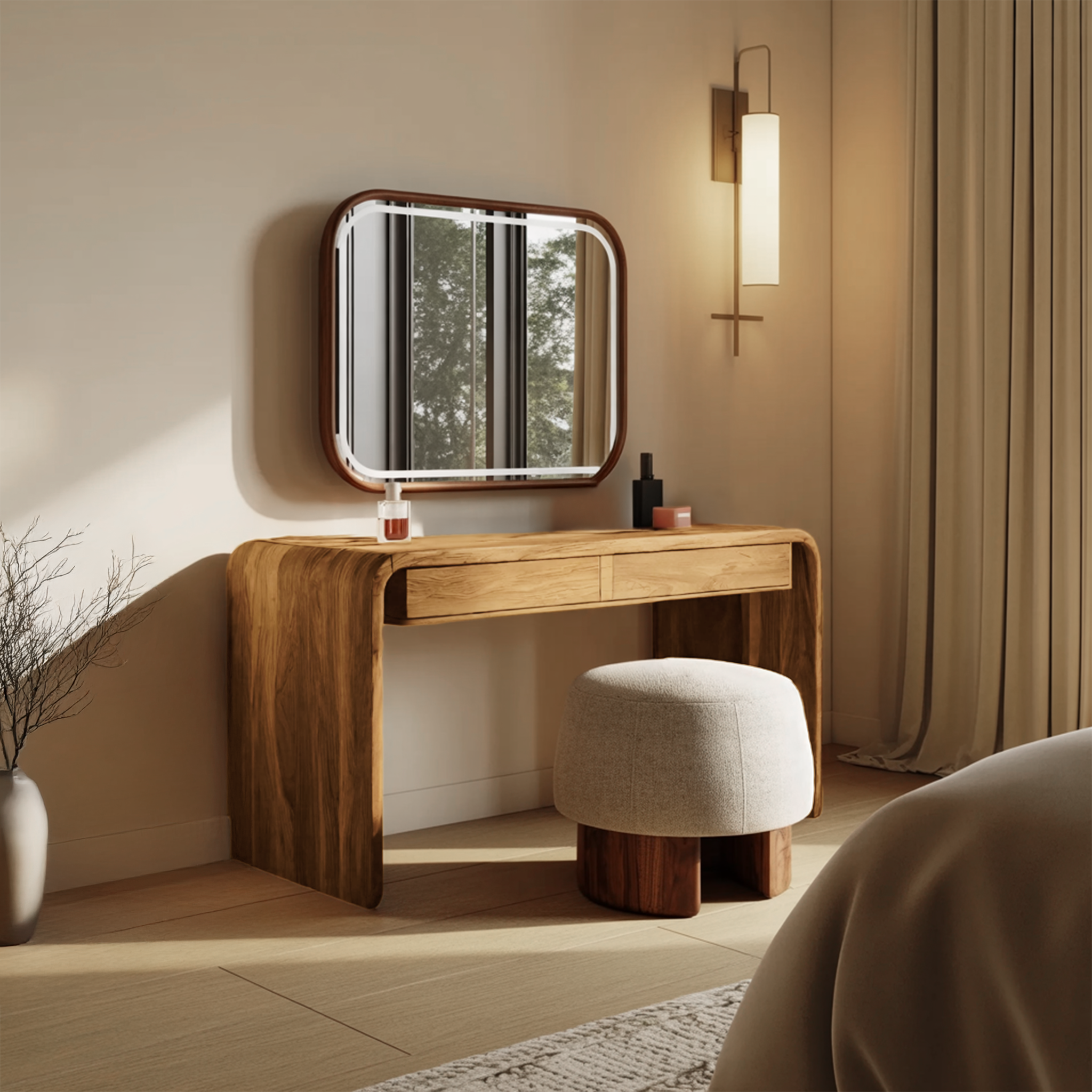 Modern Sculptural Vanity Table For Bedroom Interior RTTHHNVAN013