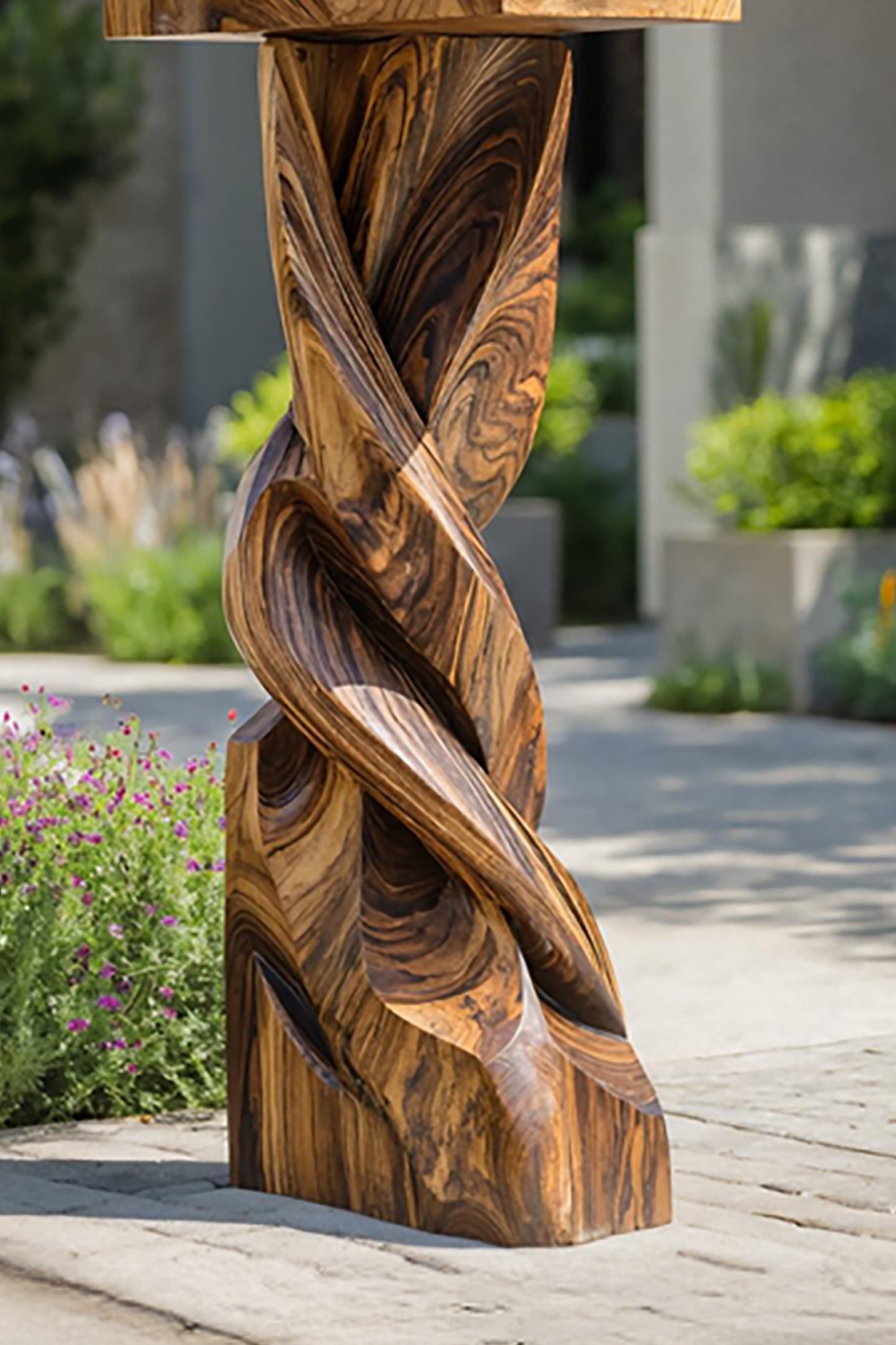 Mid Century Wooden Sculpture Mailbox For Patio Outdoor Decor SILDTTRMB001