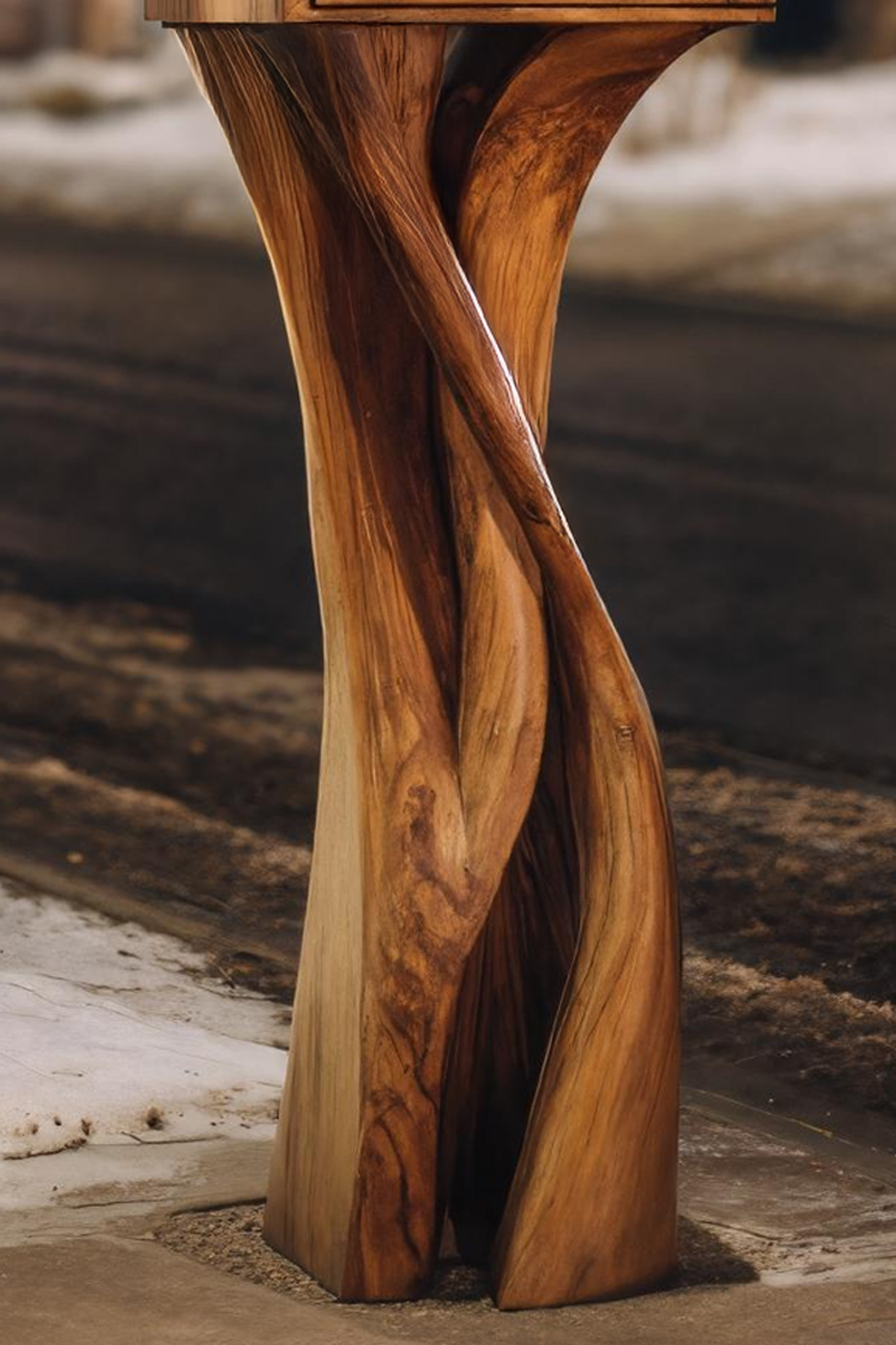 Handcrafted Solid Wood Sculpture Mailbox For Outdoor Furniture Decor SILDTTRMB007