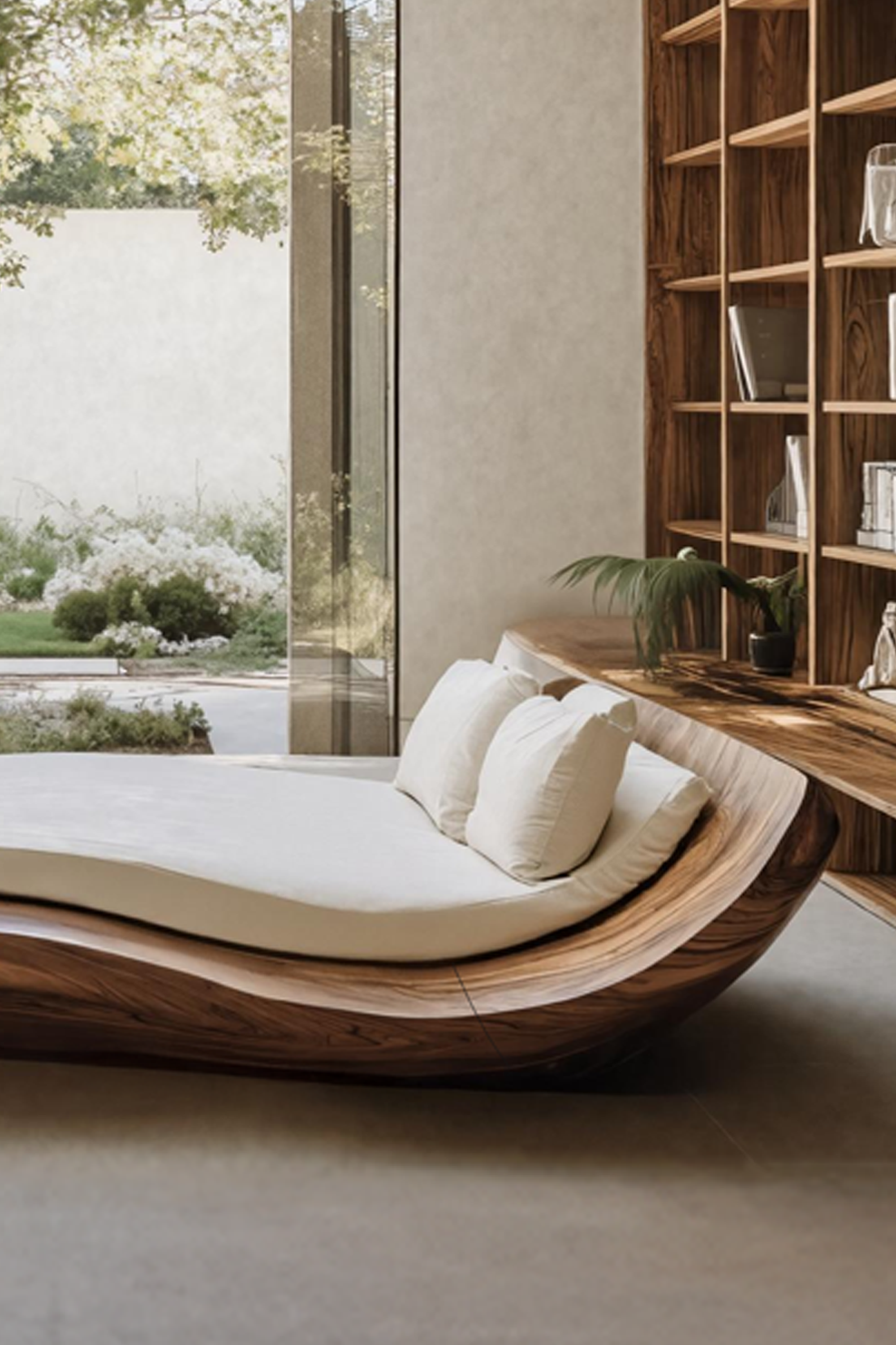 Mid Century Solid Wood Garden Daybed For Bedroom Decor SILDTTNDB025