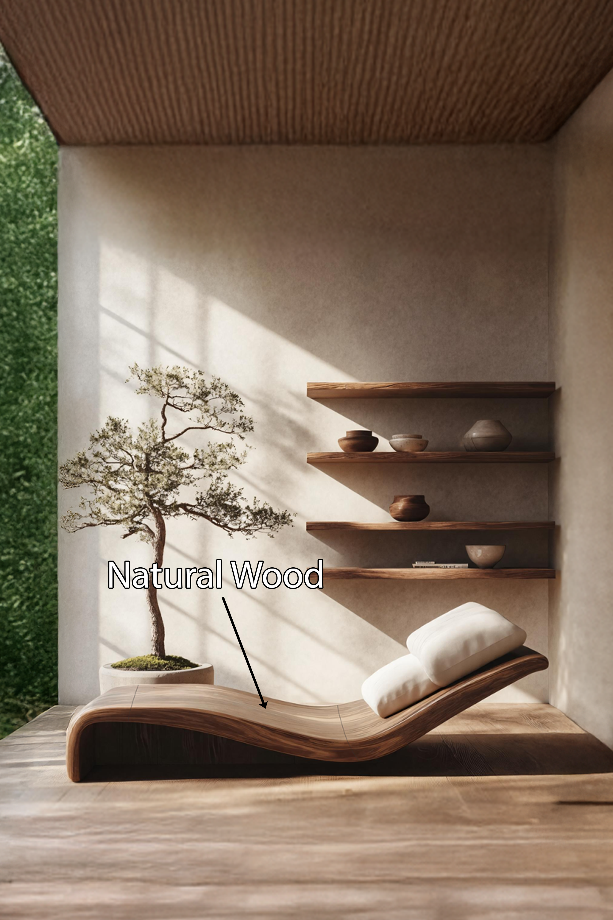 Farmhouse Wooden Daybed For Patio Furniture Outdoor Decor SILDTTNDB022