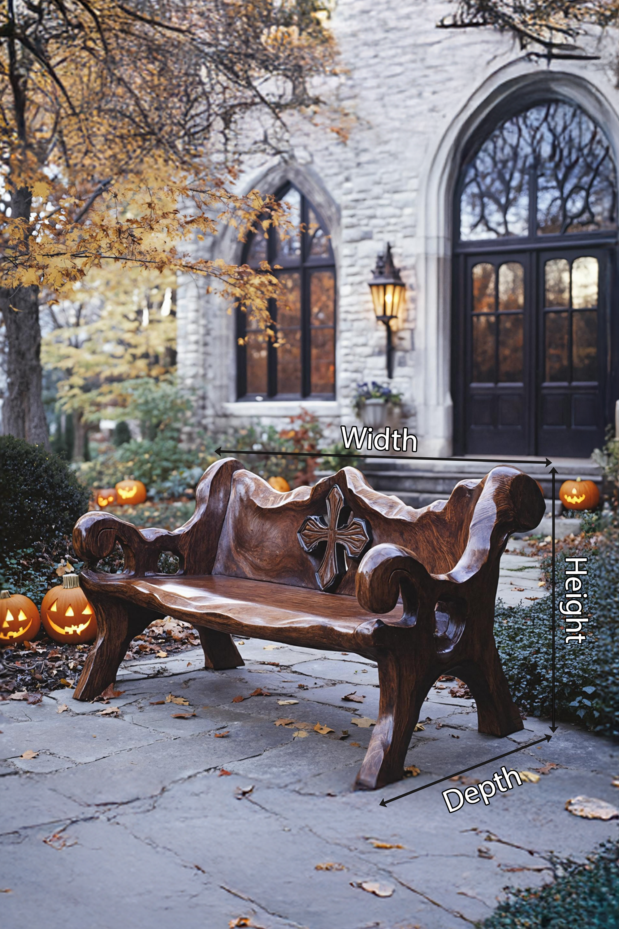 Handcrafted Live Edge Outdoor Bench For Rustic Outdoor Design SILDTTNHOB015
