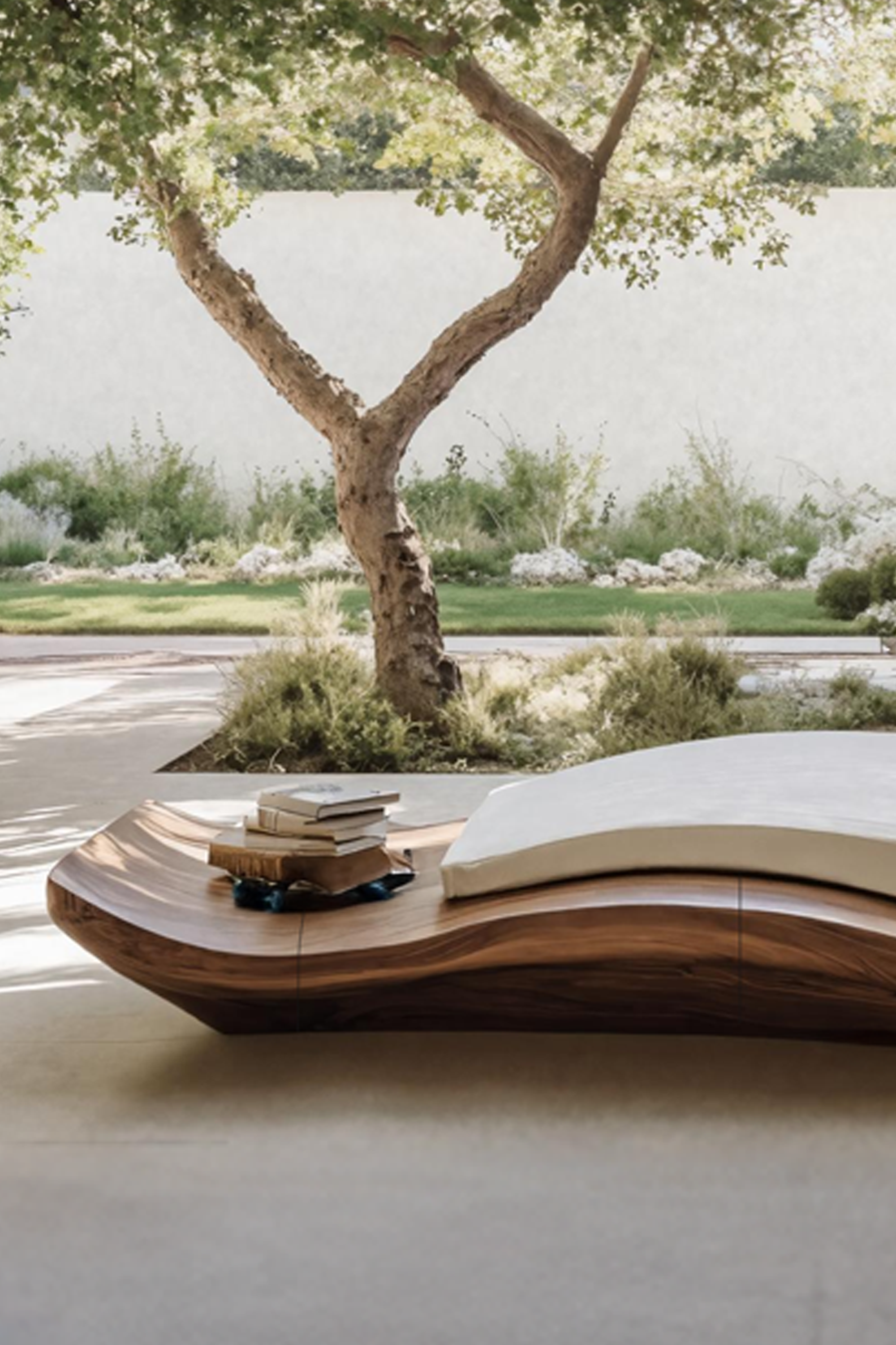 Mid Century Solid Wood Garden Daybed For Bedroom Decor SILDTTNDB025