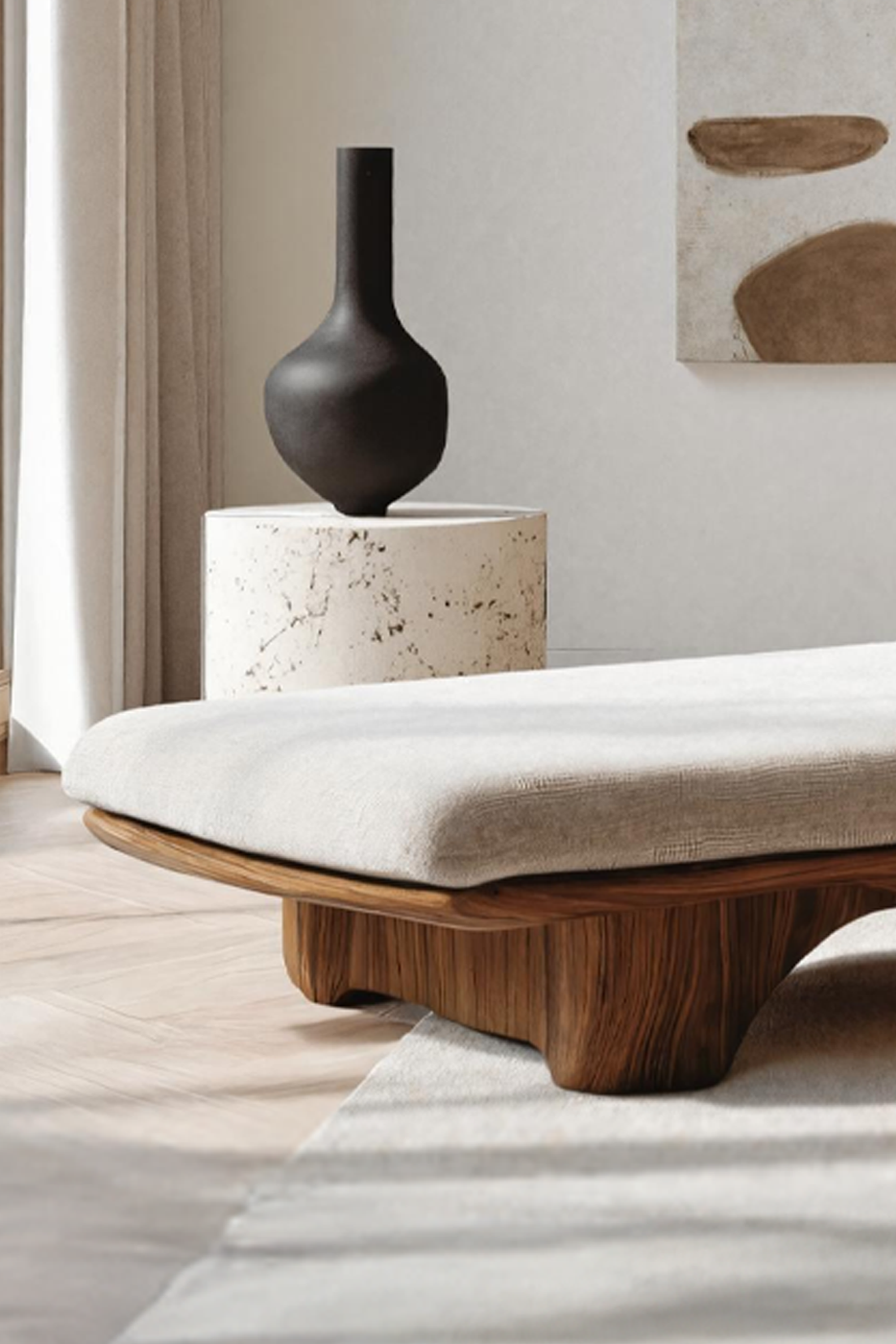 Mid Century Solid Wood Garden Daybed For Entryway Furniture SILDTTNDB016