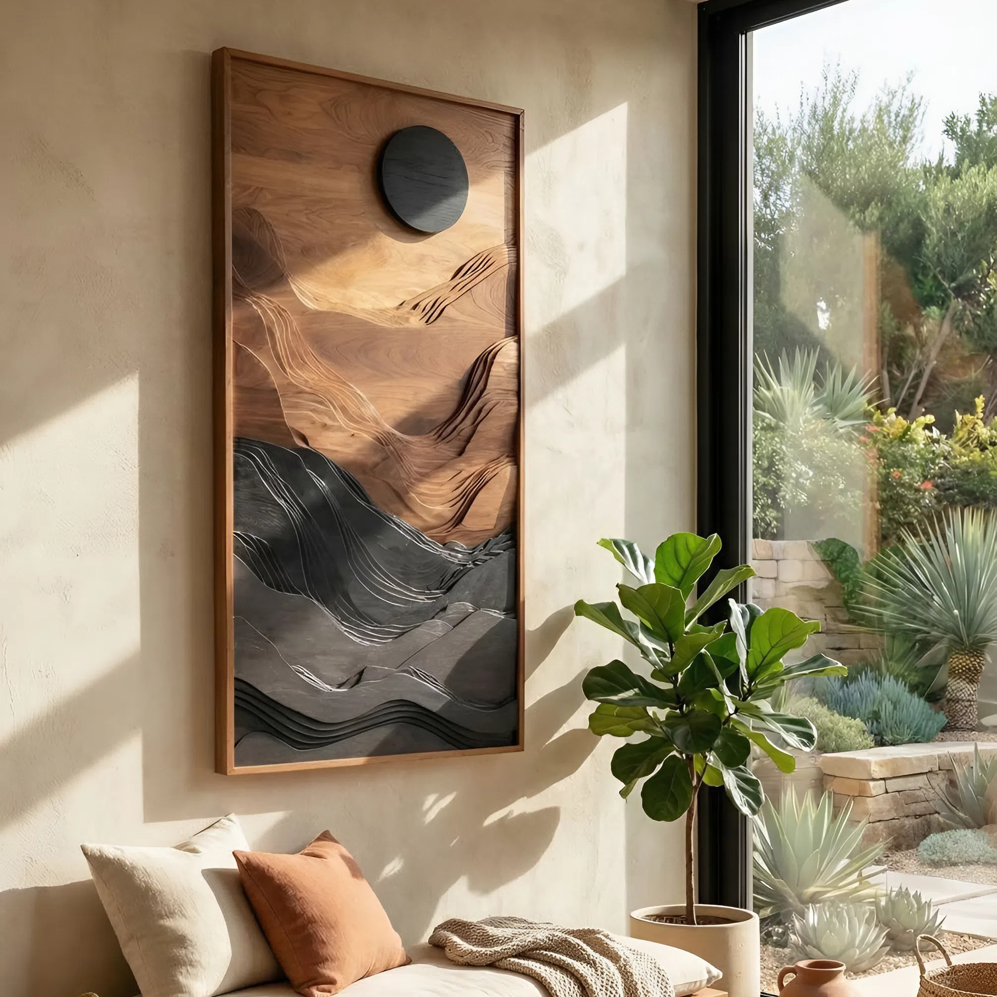 Mid Century Abstract Wall Sculpture For Living Room Accent SILDTTNWA049