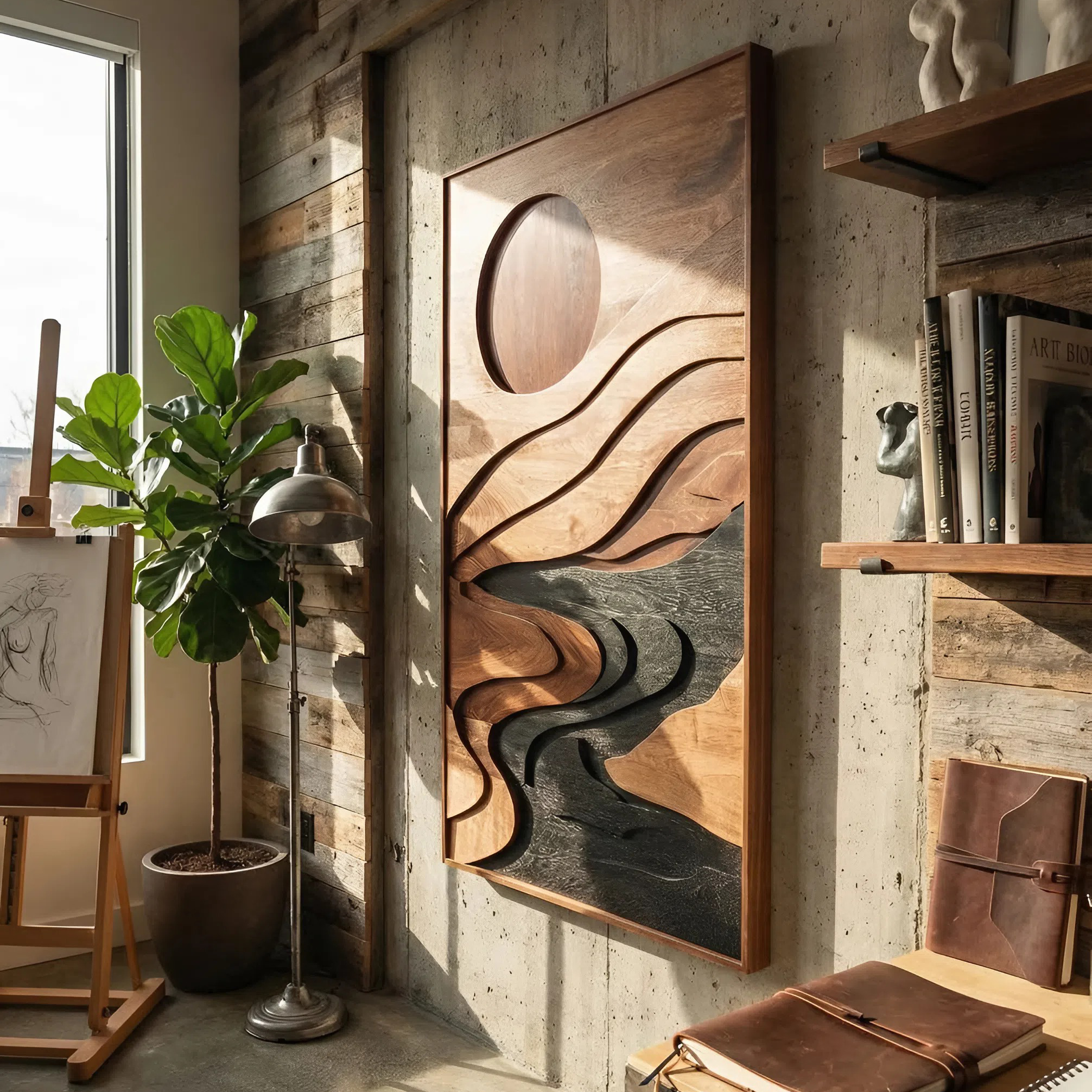Mid Century Flowing Wall Decor For Entryway Accent SILDTTNWA045
