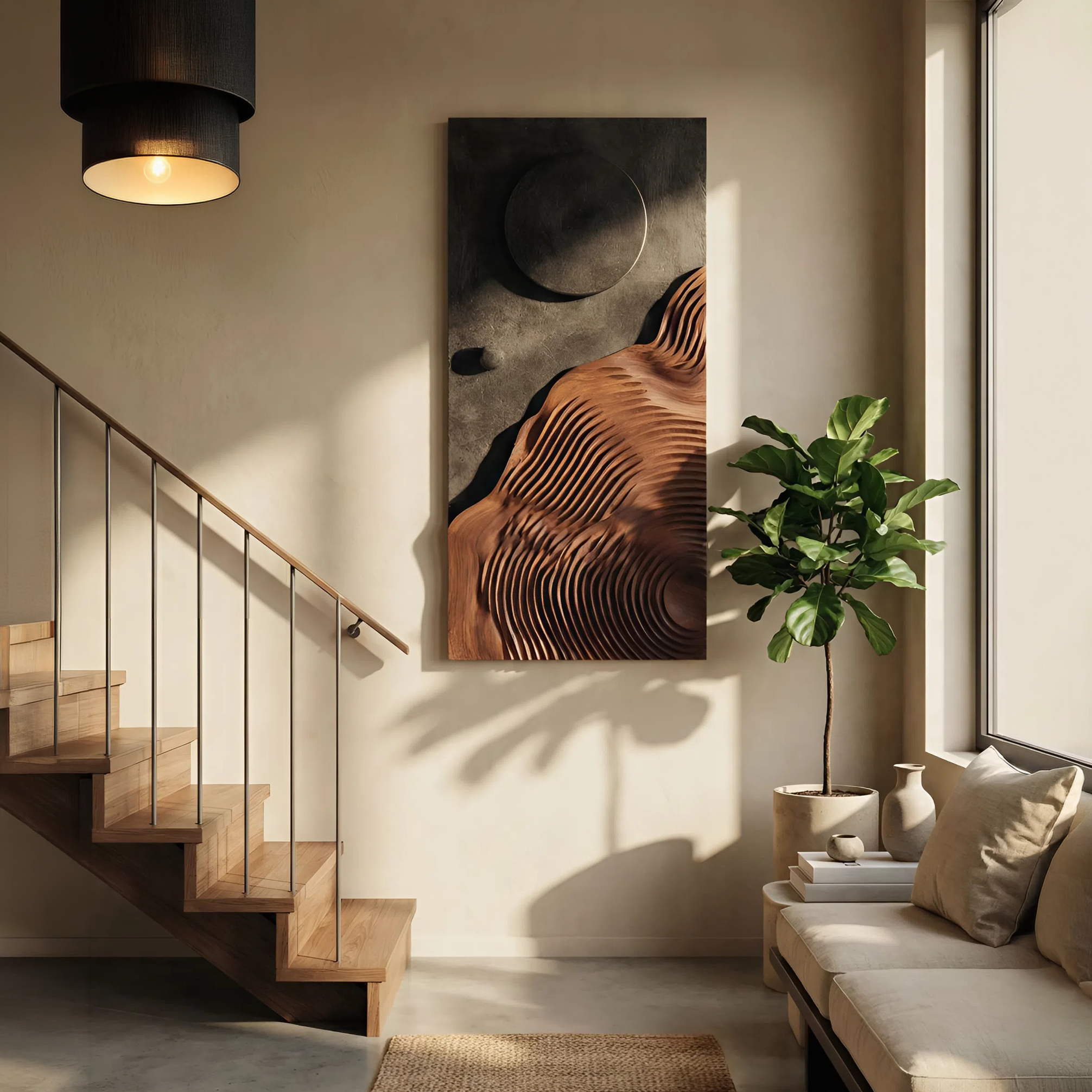 Mid Century Abstract Wall Decor For Living And Entry Accent SILDTTNWA061