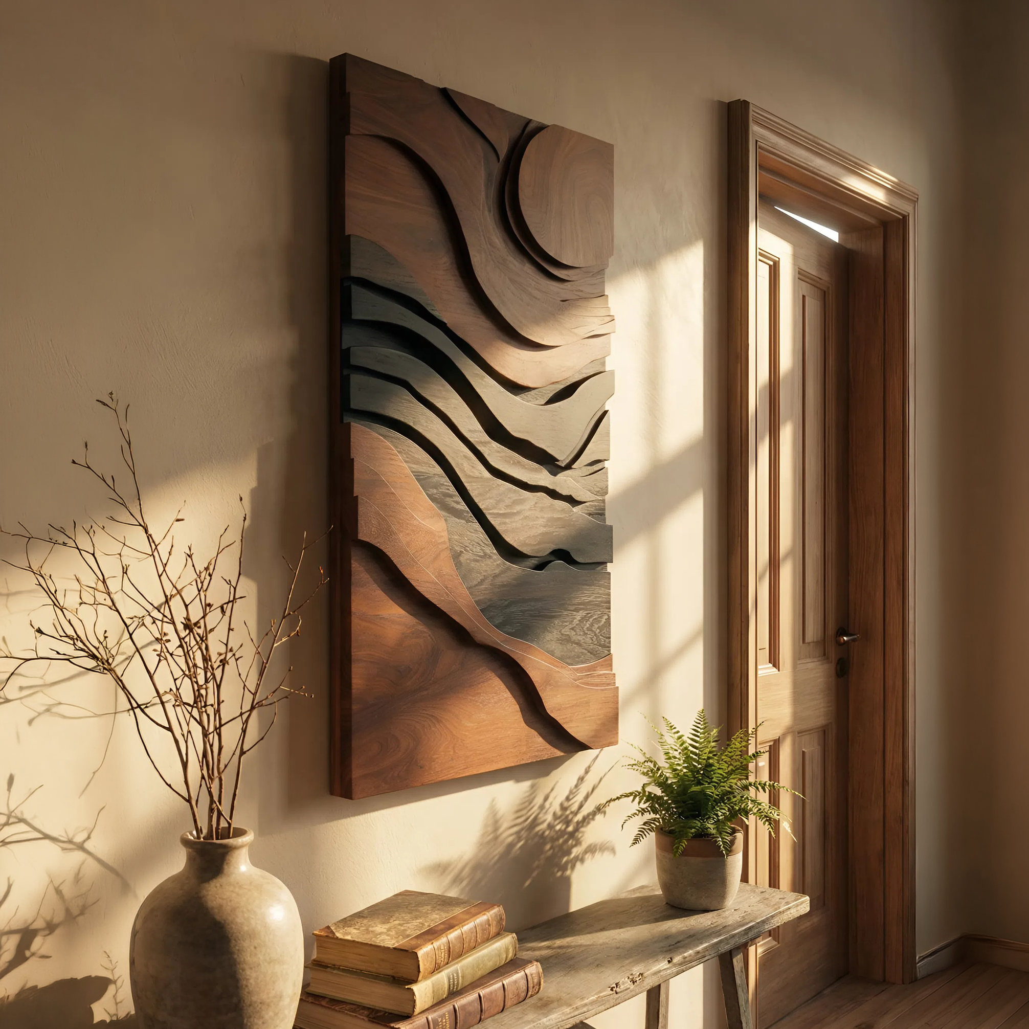 Modern Abstract 3D Wall Art For Bedroom Accent SILDTTNWA064
