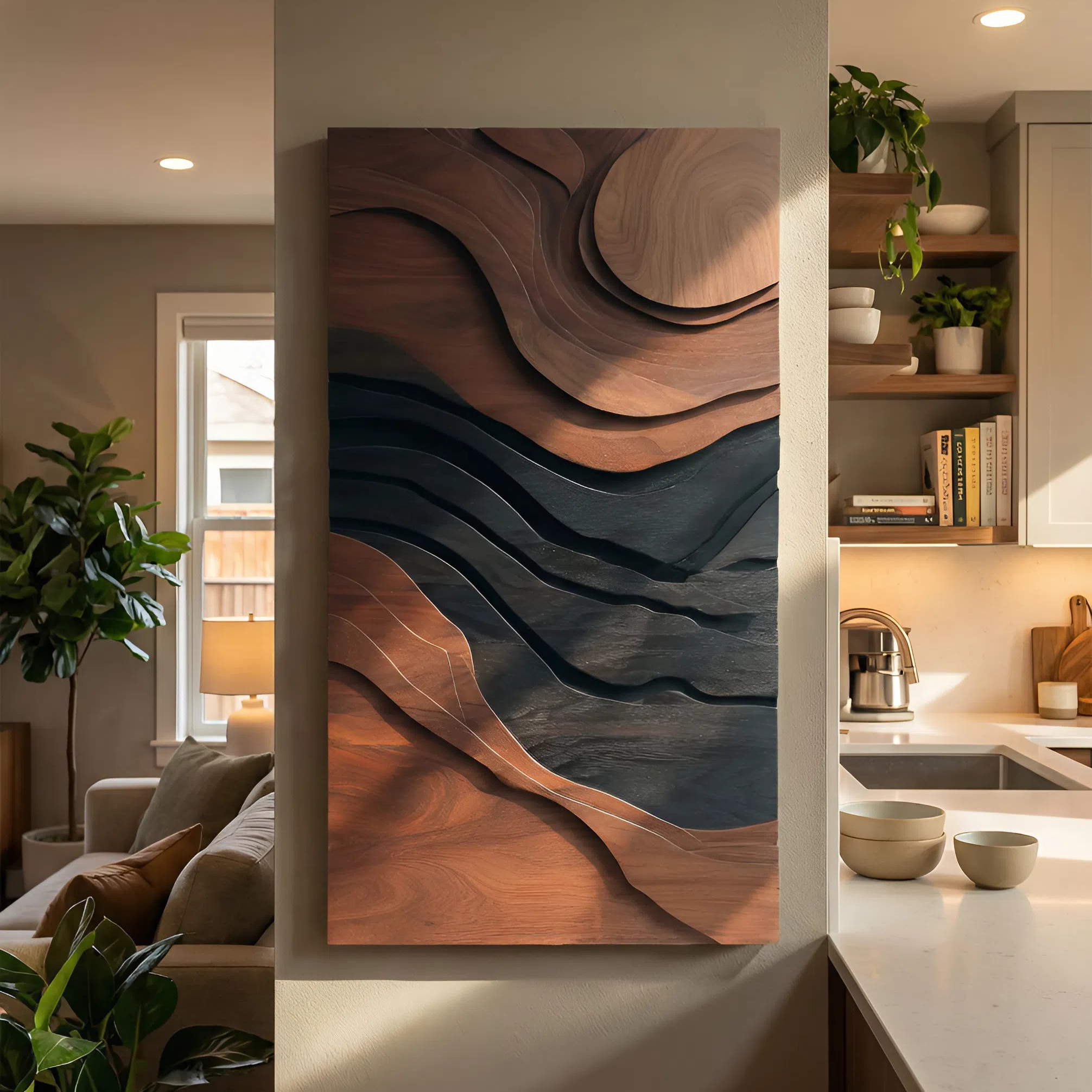 Modern Abstract 3D Wall Art For Bedroom Accent SILDTTNWA064