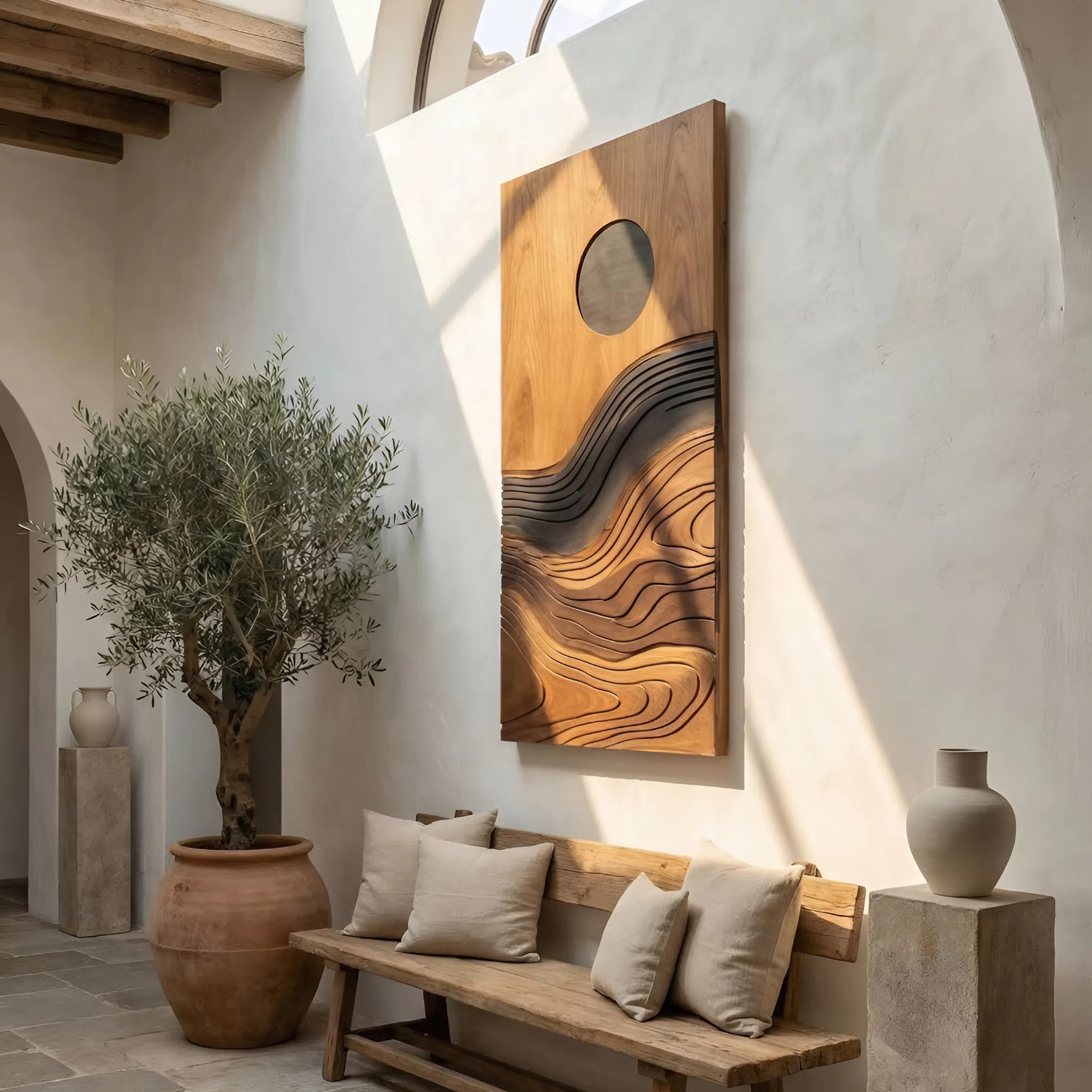 Contemporary Flowing Wall Decor For Entryway And Lounge Display SILDTTNWA050