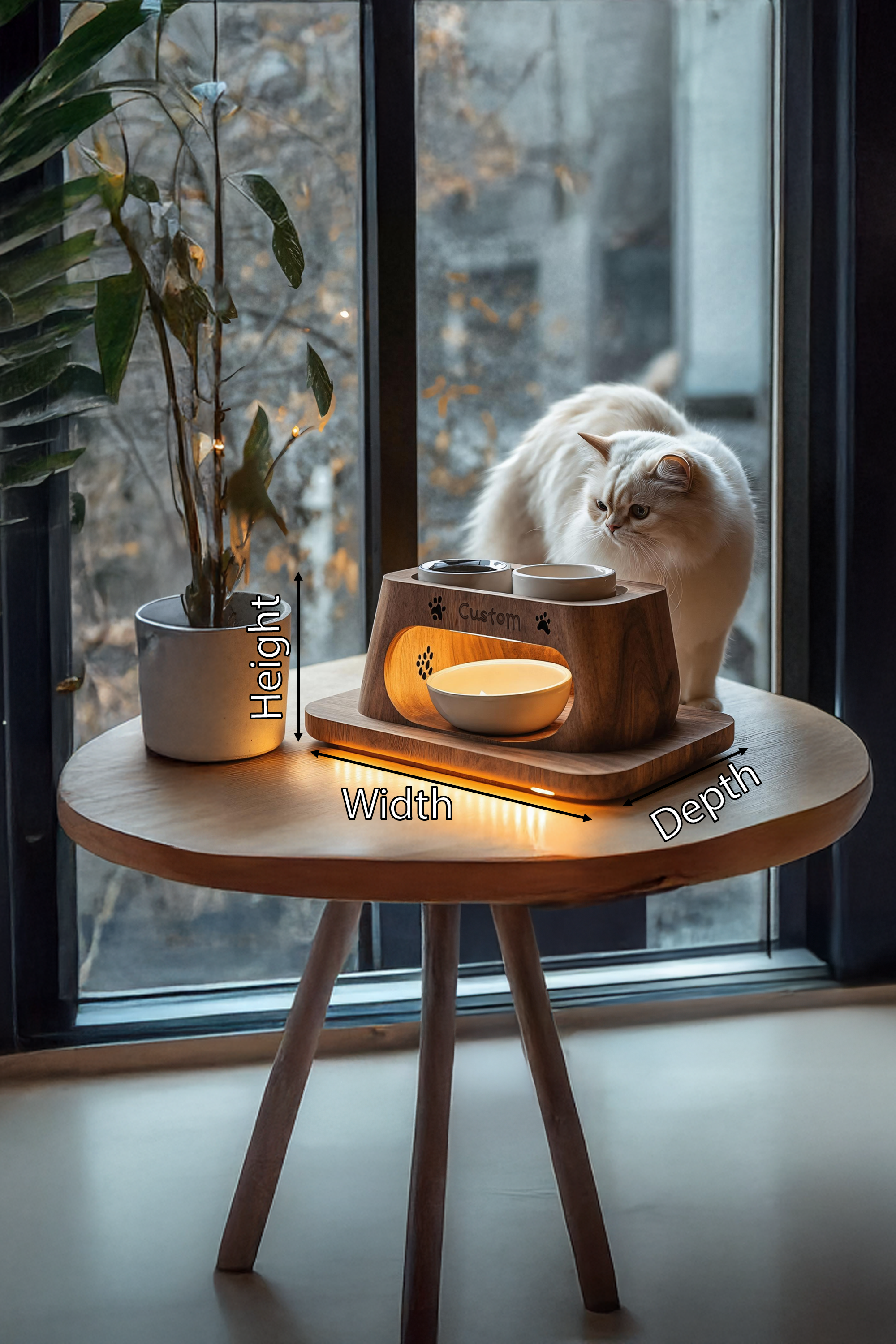 Rustic Handmade Pet Feeding Stand For Home Use SILDTTRDBS004