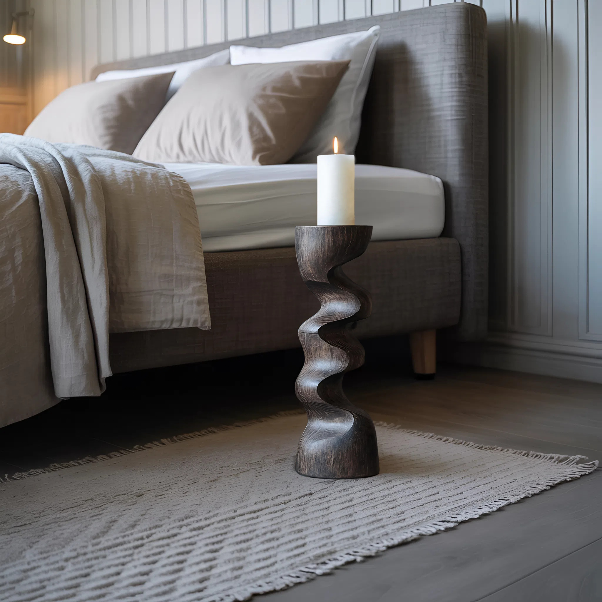 Rustic Candle Stick For Bedroom Cozy Ambience Styling SILDTTNCDH002
