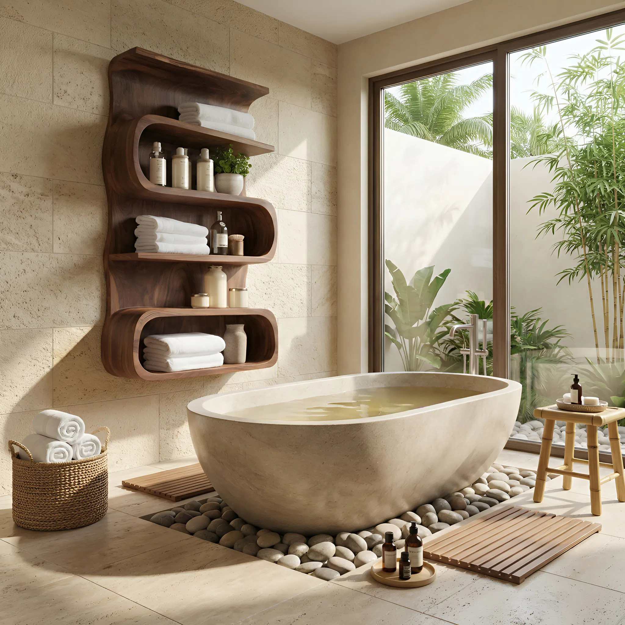 Modern Wall Shelf For Bathroom Interior RTTHHNBAS005