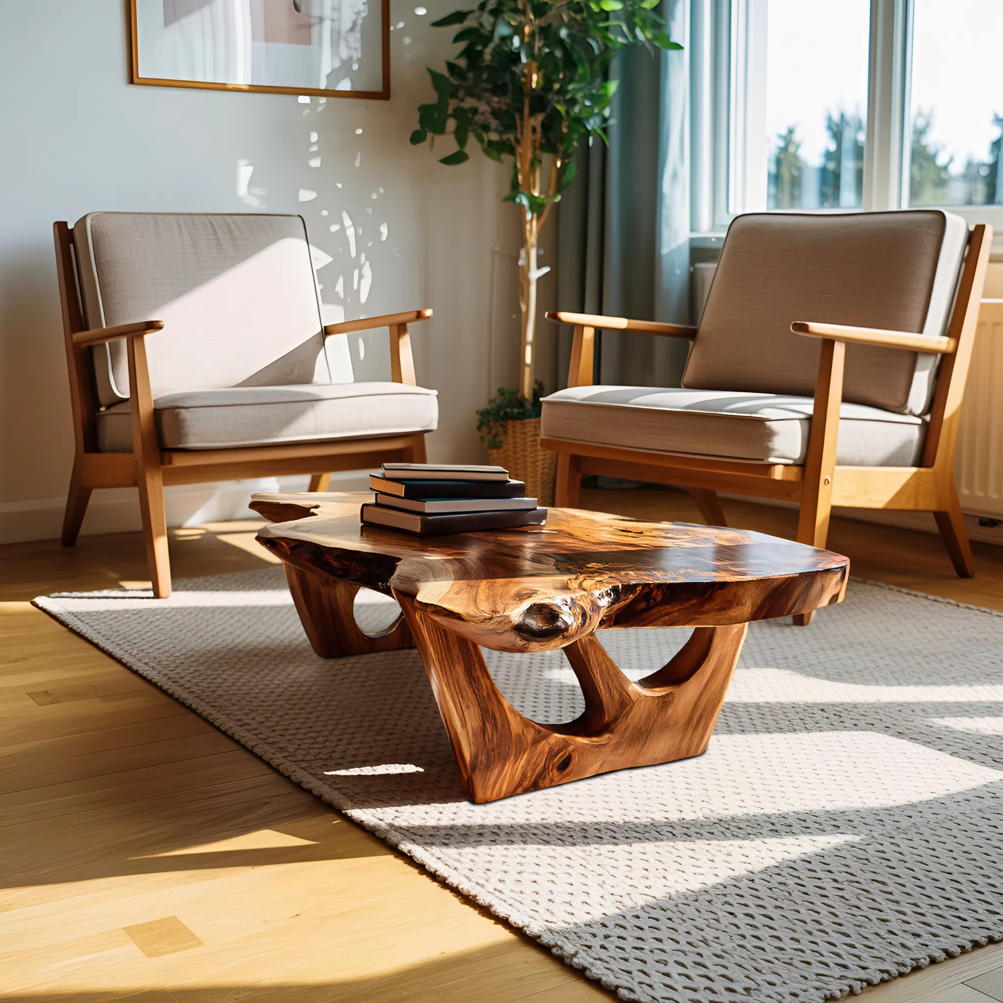 Contemporary Sculptural Coffee Table For Modern Living Room RTTHTTCF028