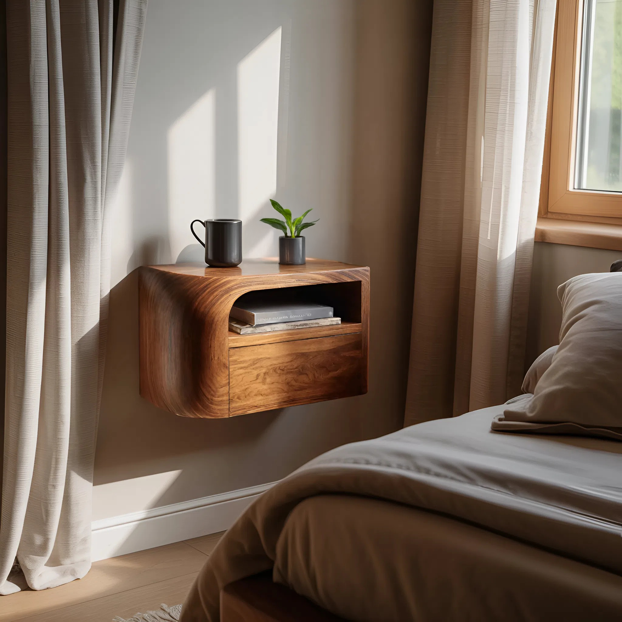 Modern Floating Nightstand For Bedroom RTTHHNNS008