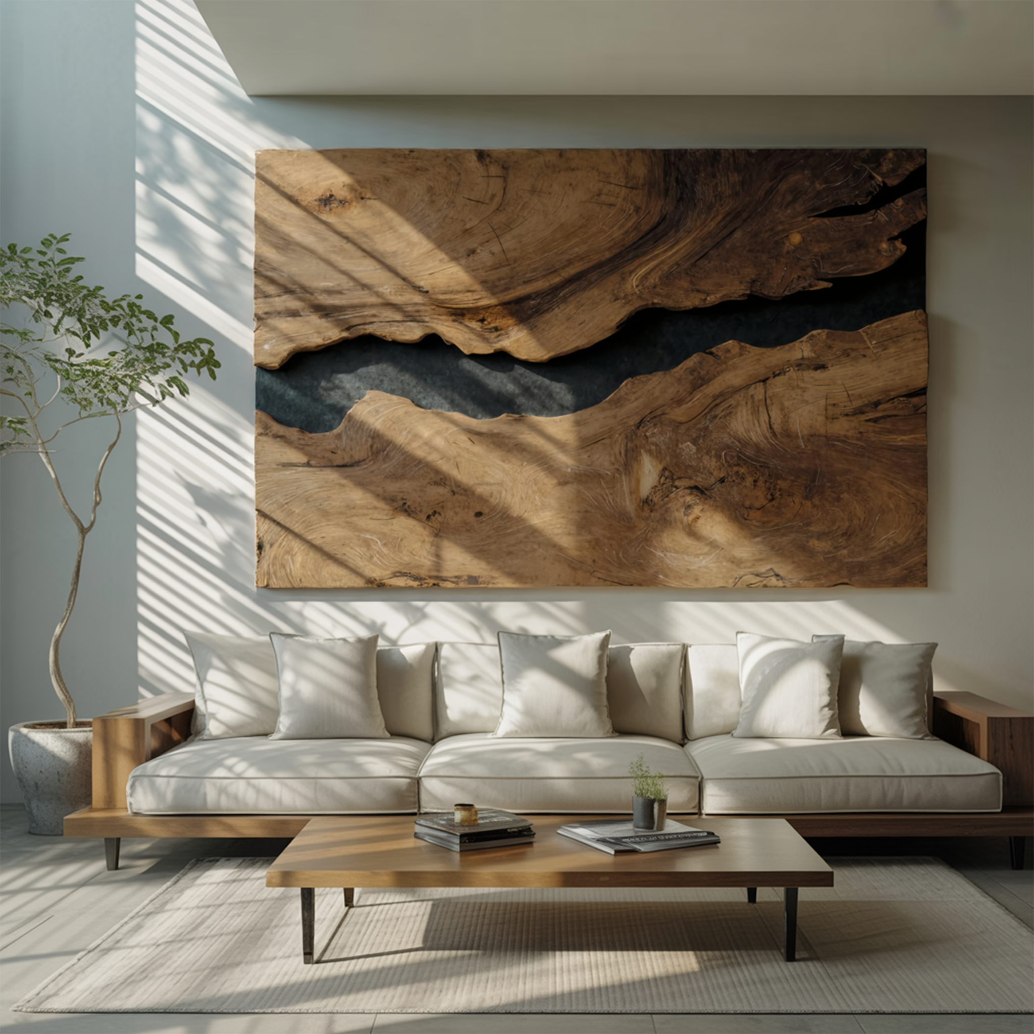 Modern Rectangular Wooden Wall Art For Home Decor SILDTTRWA036