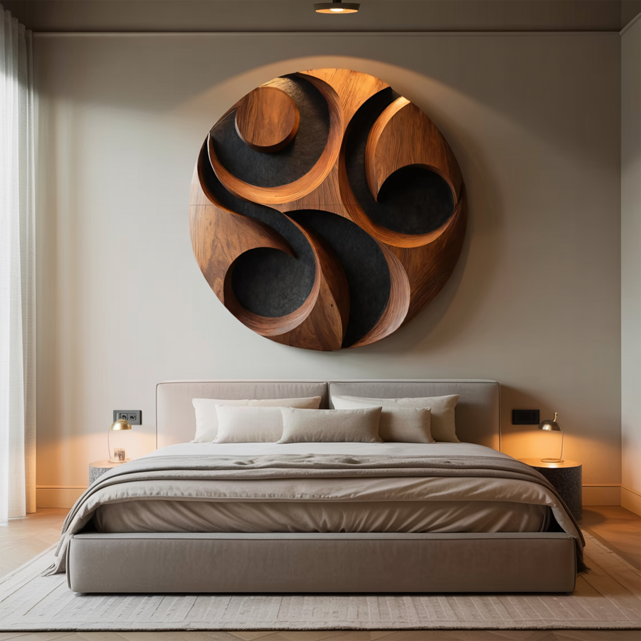 Organic Carved Wall Art For Luxury Living Spaces RTTHTTWA076