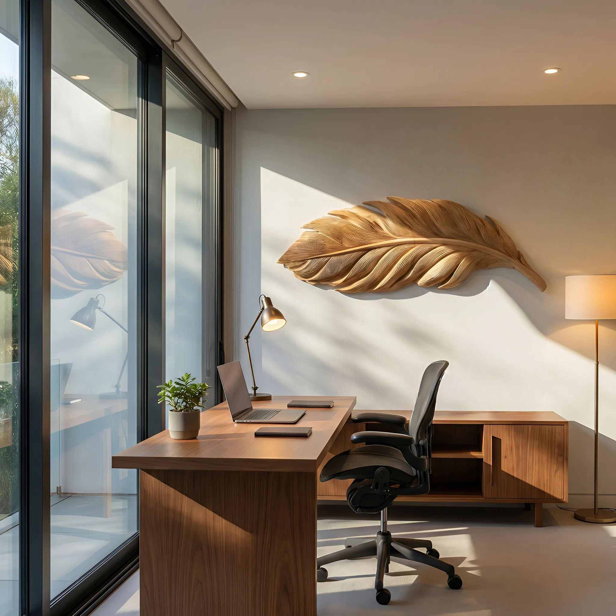 Modern Feather Wall Art For Living Room Decor RTTHHNWA099
