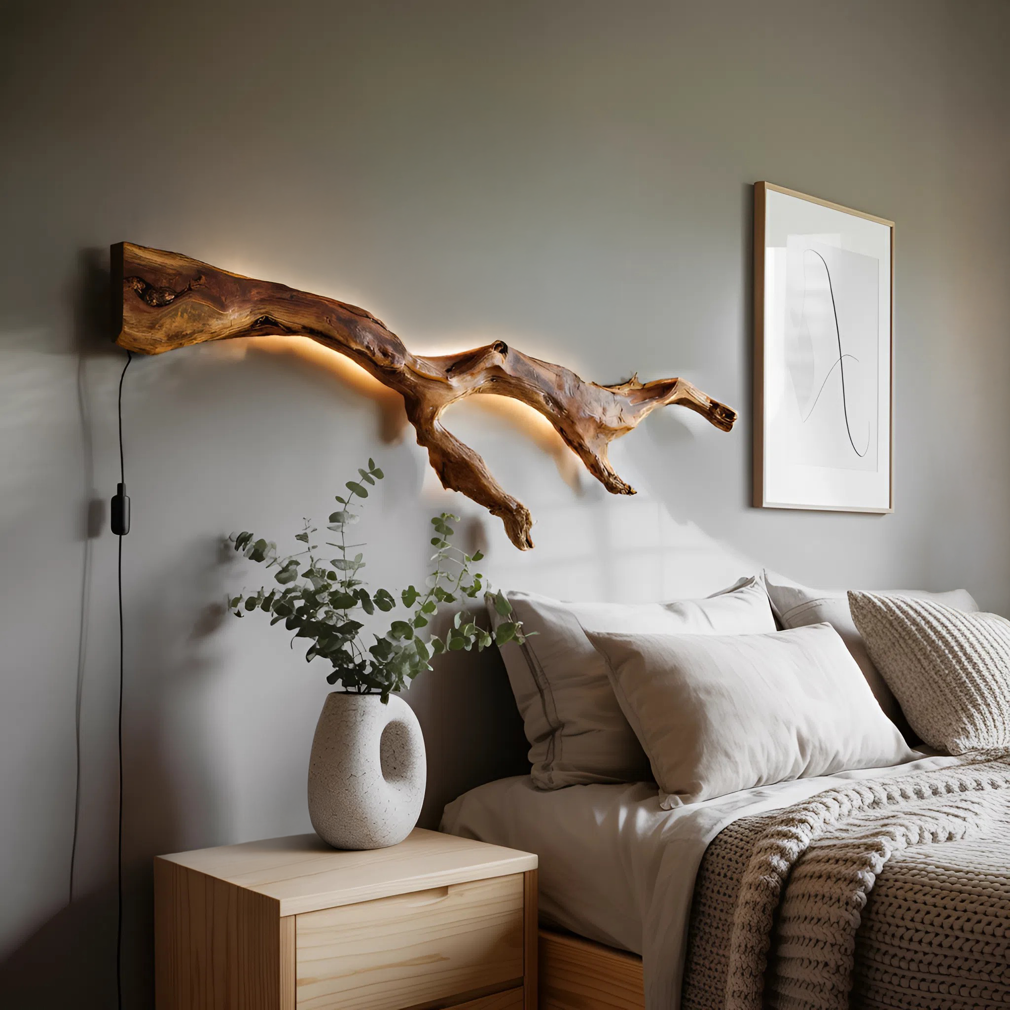 Modern Organic Wall Light Branch For Bedroom SITHTTLAM029