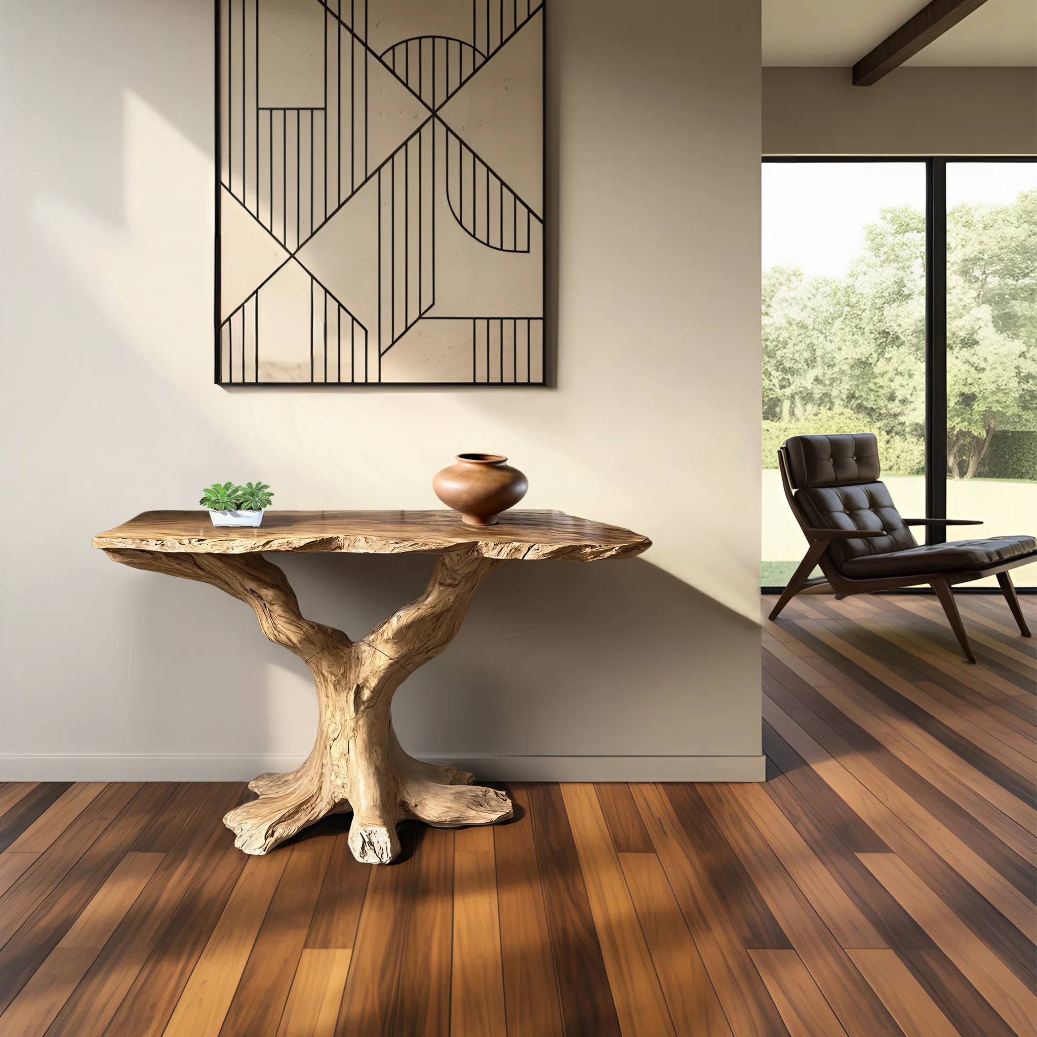 Handcrafted Live Edge Entryway Table For Furniture Decor And Style SILDTTRCS042