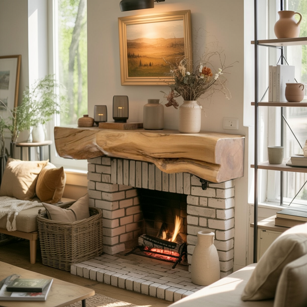 Natural Mantel Shelf For Fireplace Or Entryway SITHHNFS006