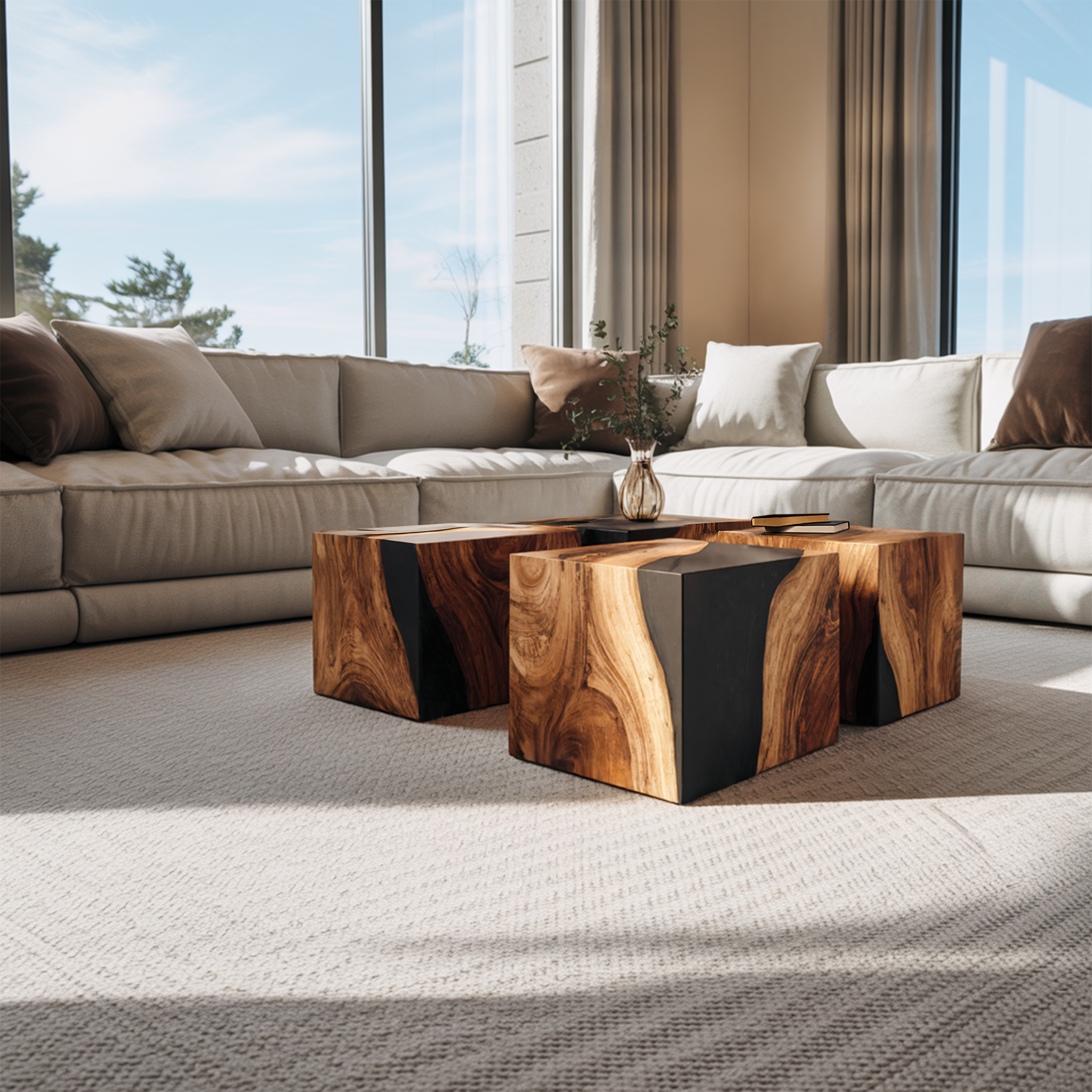 Handcrafted Low Coffee Table For Contemporary Interiors SILDTTNCF050