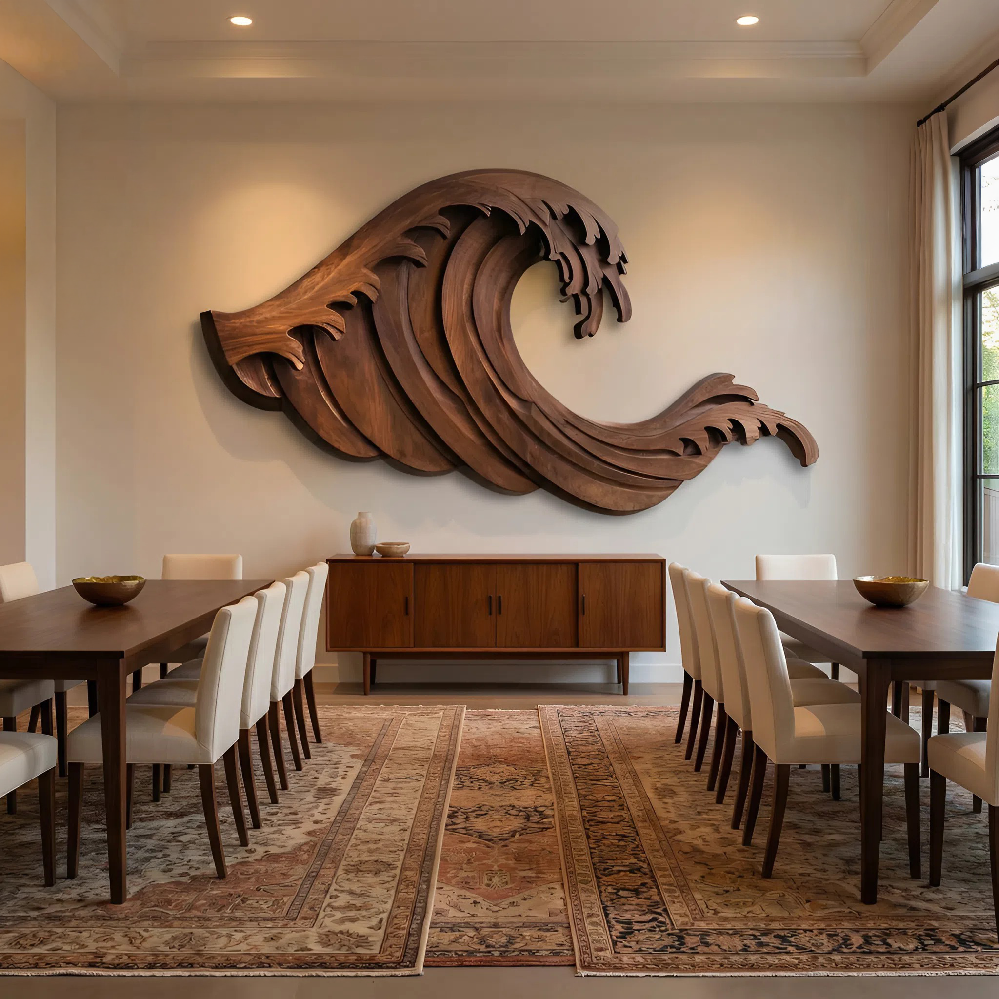 Organic Wave Wall Art Coastal Inspired Art For Living RTTHHNWA084
