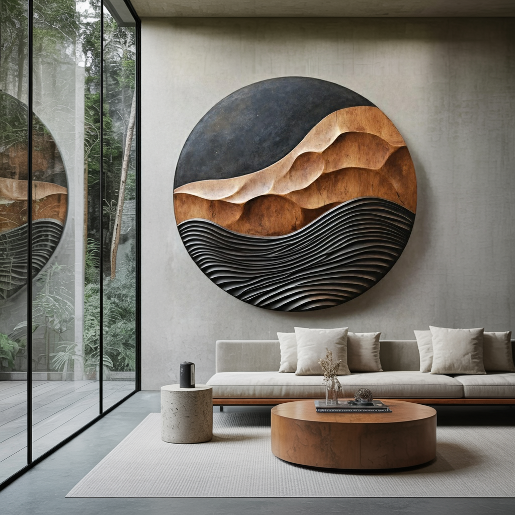 Rustic 3D Wood Wall Art For Entryway Wall Panel Design SILDTTNWA014
