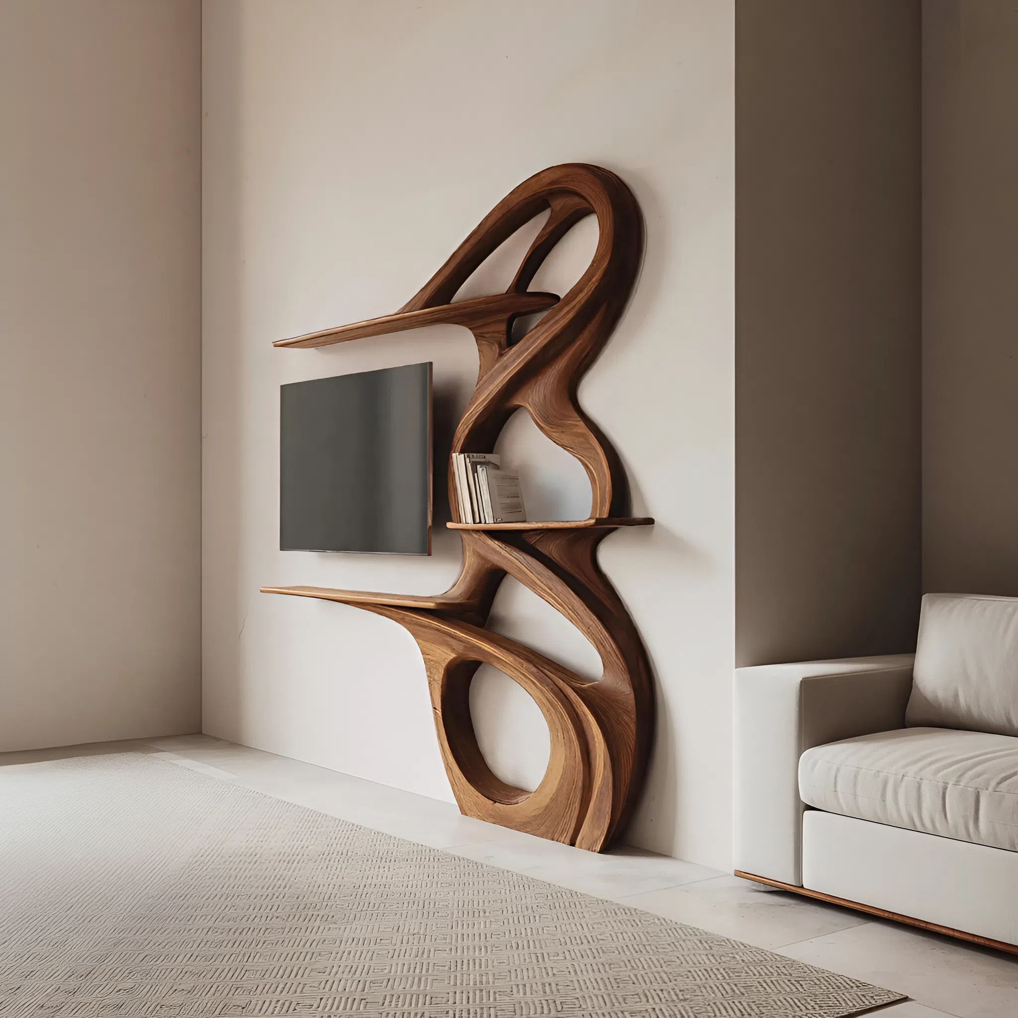 Minimalist TV Shelf Floating For Home Interior SITHHNTVC047