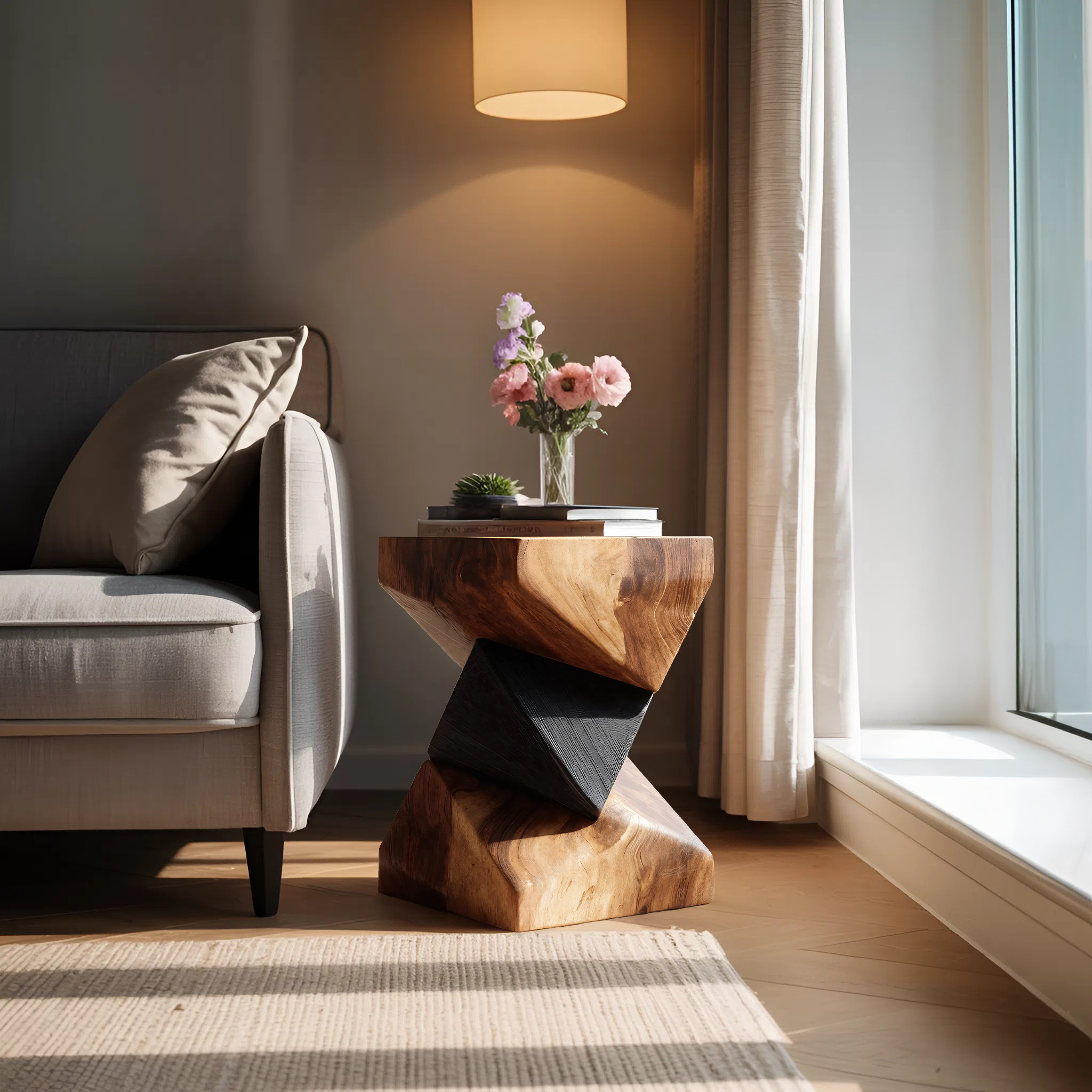 Farmhouse Wooden Side Table For Modern Farmhouse Decor SILDTTNSTA033