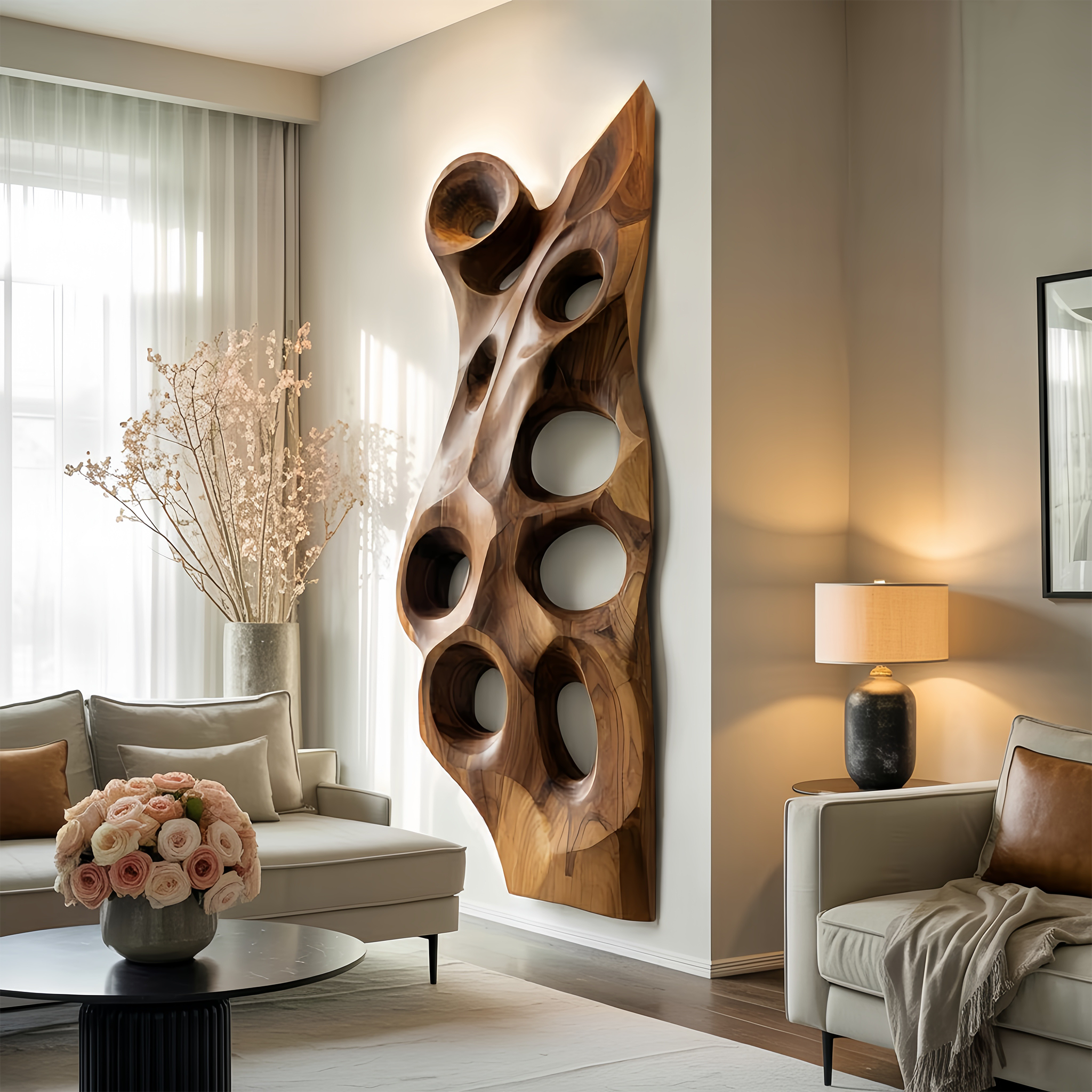 Organic Sculptural Wall Art For Entryway SITHHNWA045