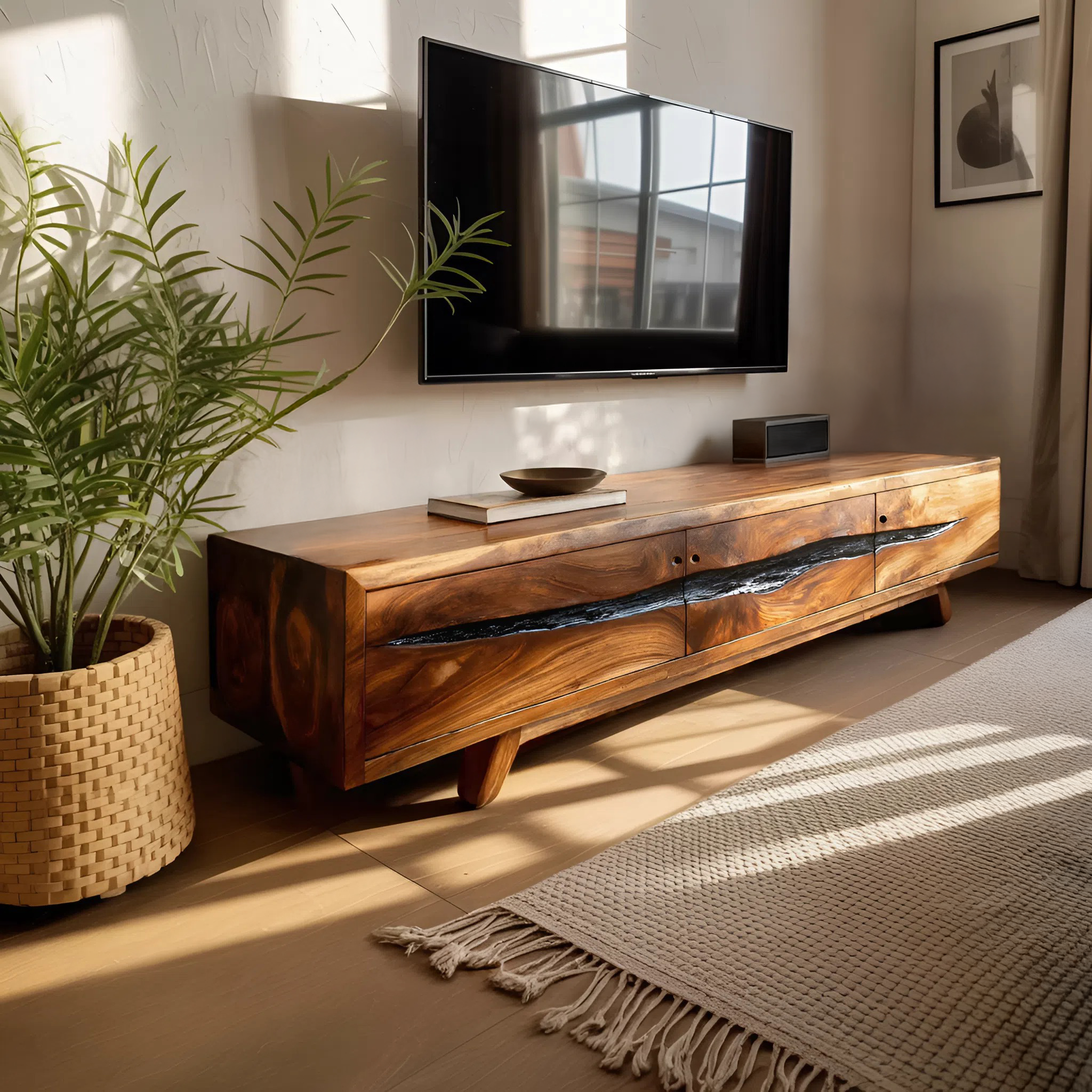 Farmhouse Solid Wood TV Console For Bedroom Design SILDTTNTVC087