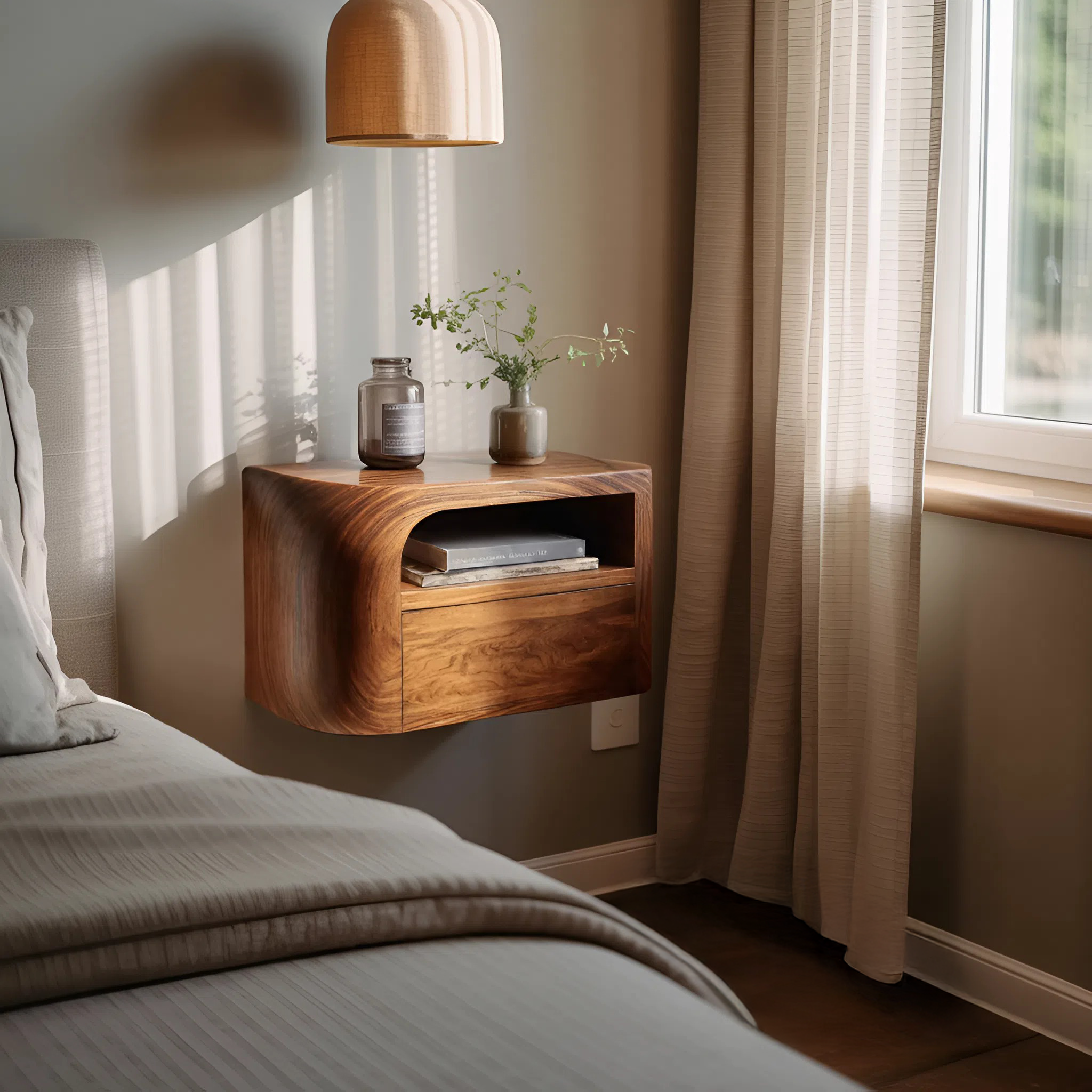Modern Floating Nightstand For Bedroom RTTHHNNS008