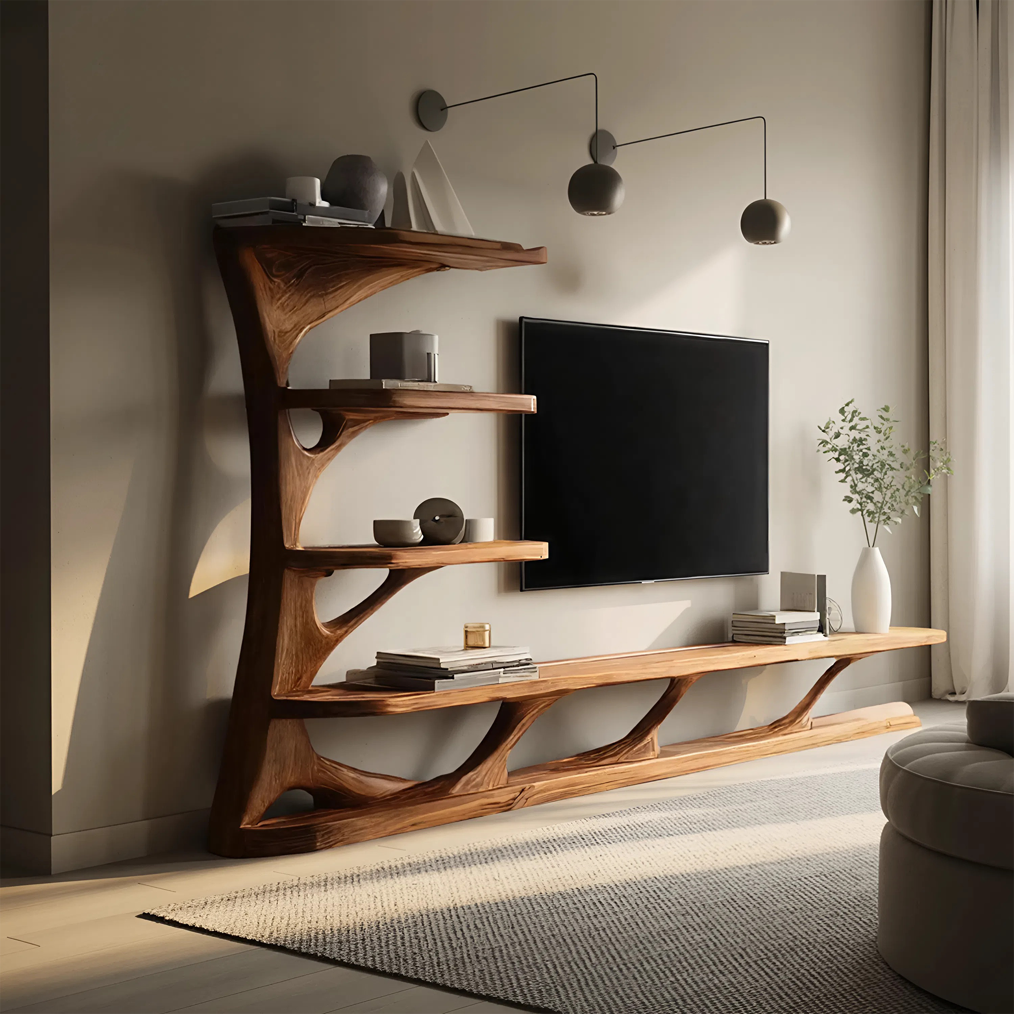 Modern TV Console With Branch Design For Living Room SITHHNTVC023