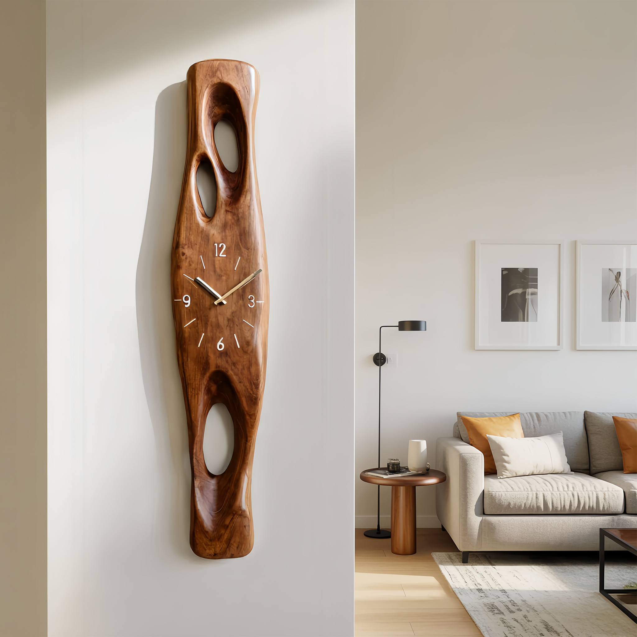 Minimalist Wall Clock Vertical Decor For Living Room SITHHNWAC003