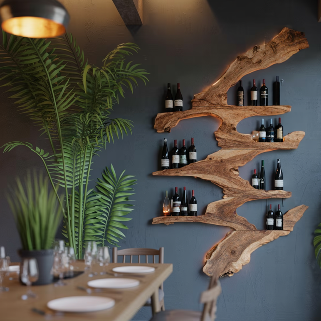 Handcrafted Wine Stand For Kitchen Wine Bottle Rack SILDTTRWH023