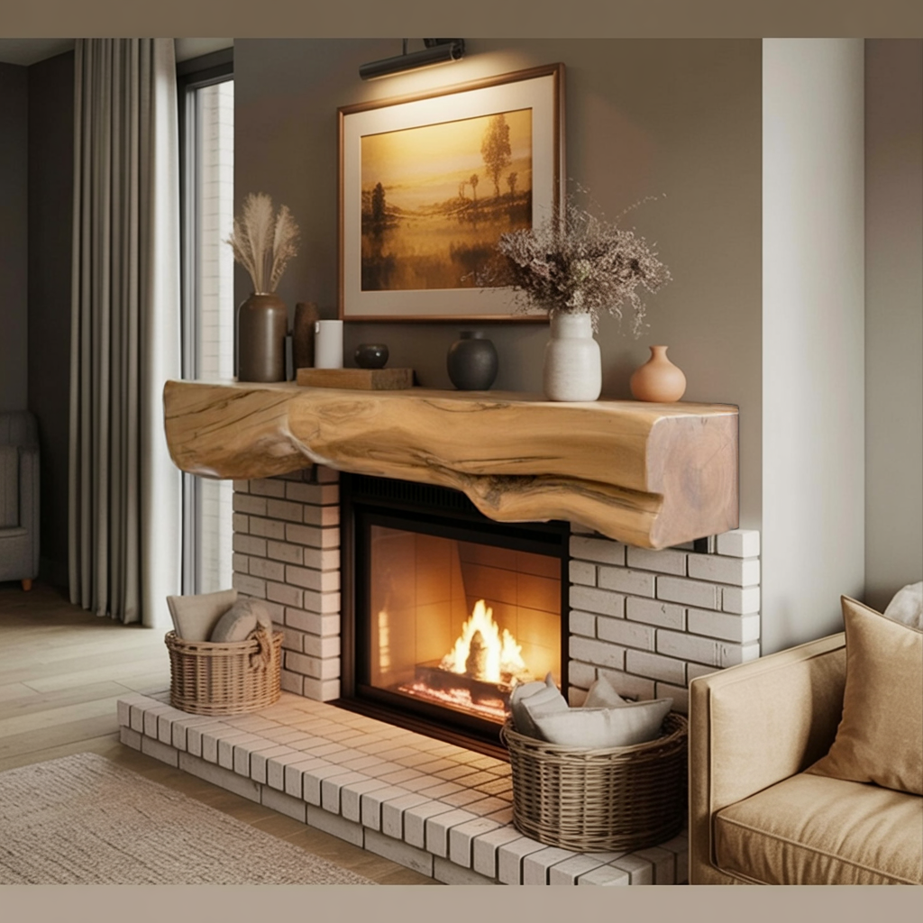 Natural Mantel Shelf For Fireplace Or Entryway SITHHNFS006