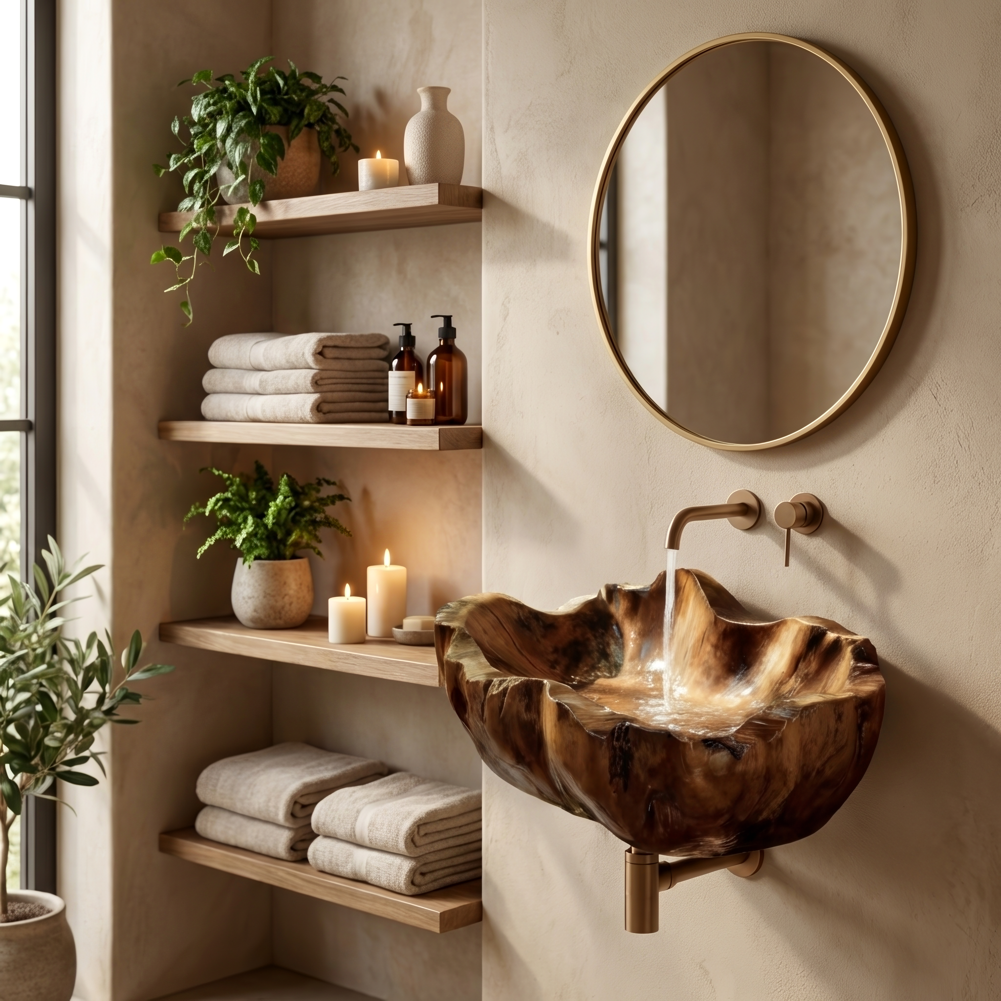 Modern Solid Wood Wash Basin For Luxury Bedroom Furniture Decor SILDTTRVS033
